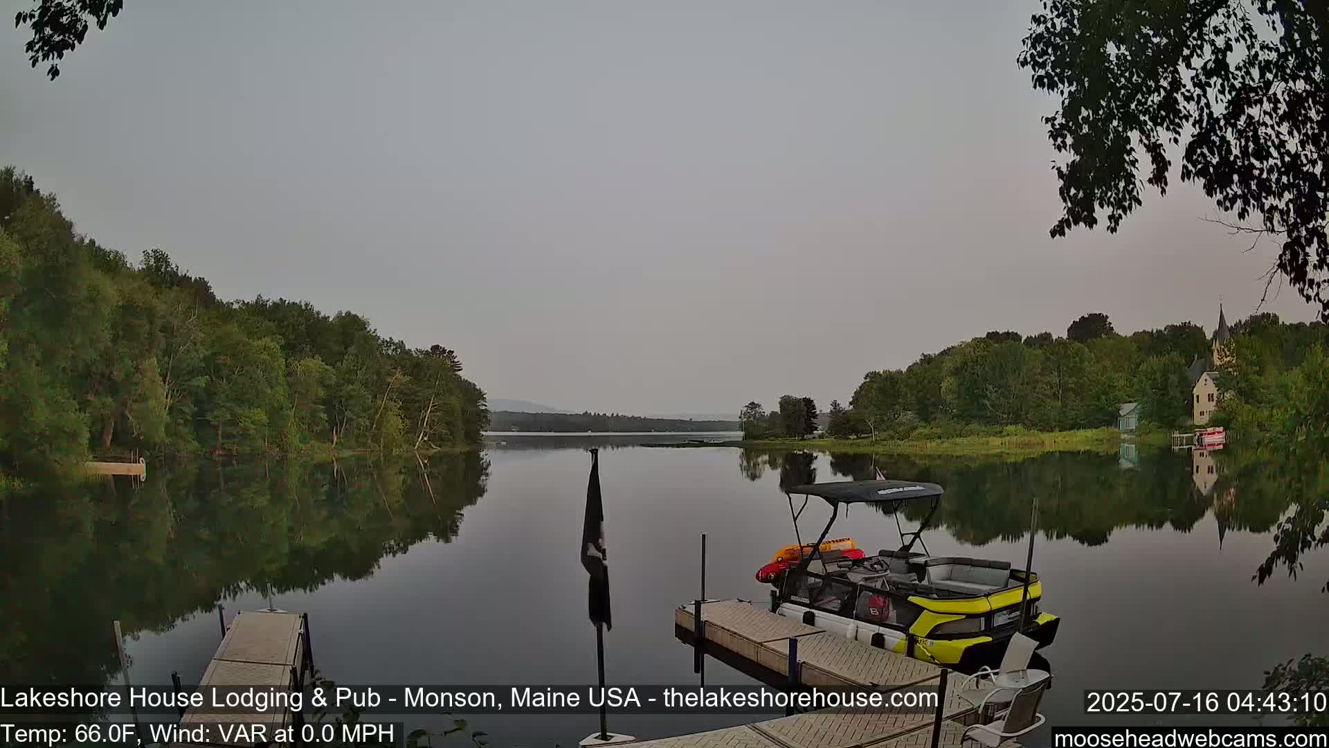 Lake Hebron Live Cam - Monson, Maine, USA