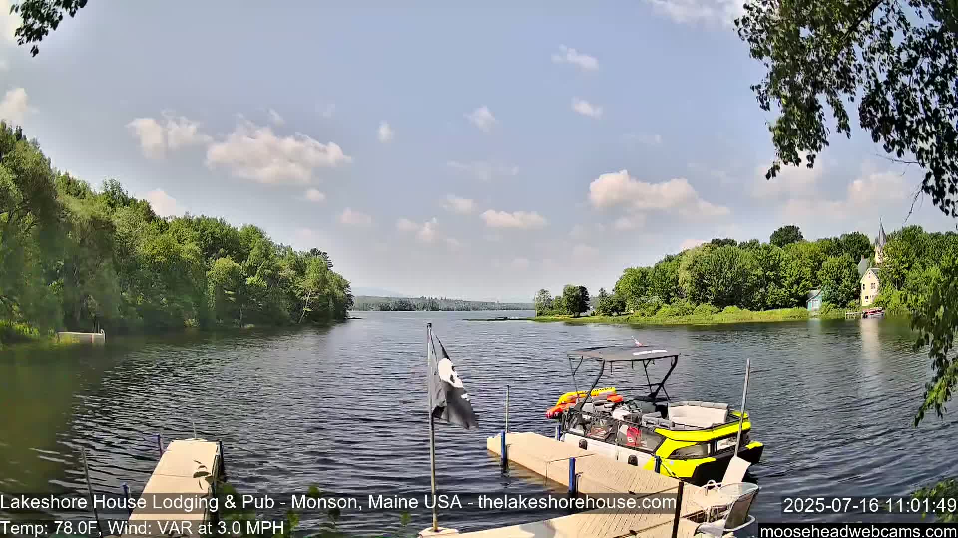 Lake Hebron Live Cam - Monson, Maine, USA