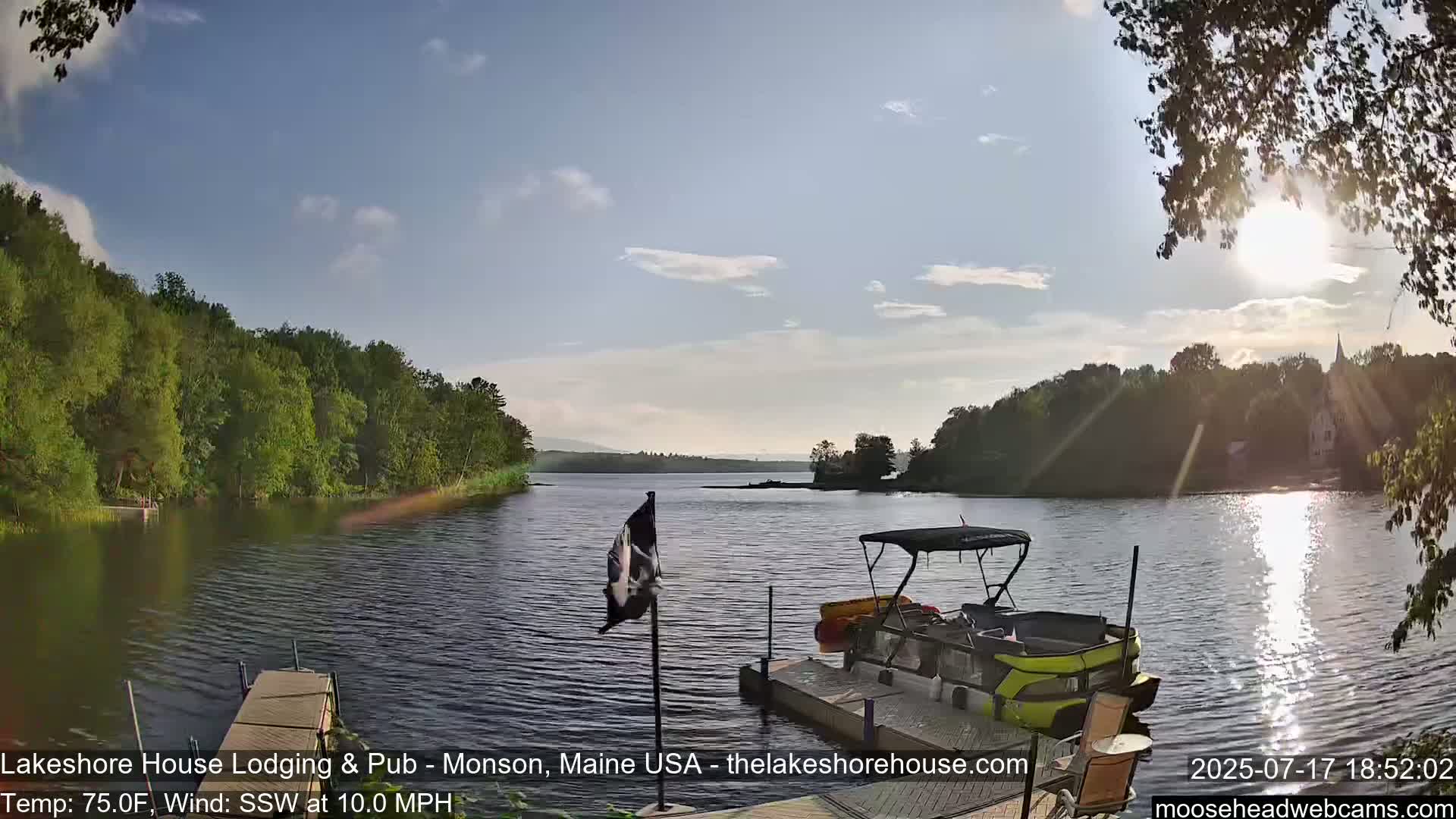 Lake Hebron Live Cam - Monson, Maine, USA