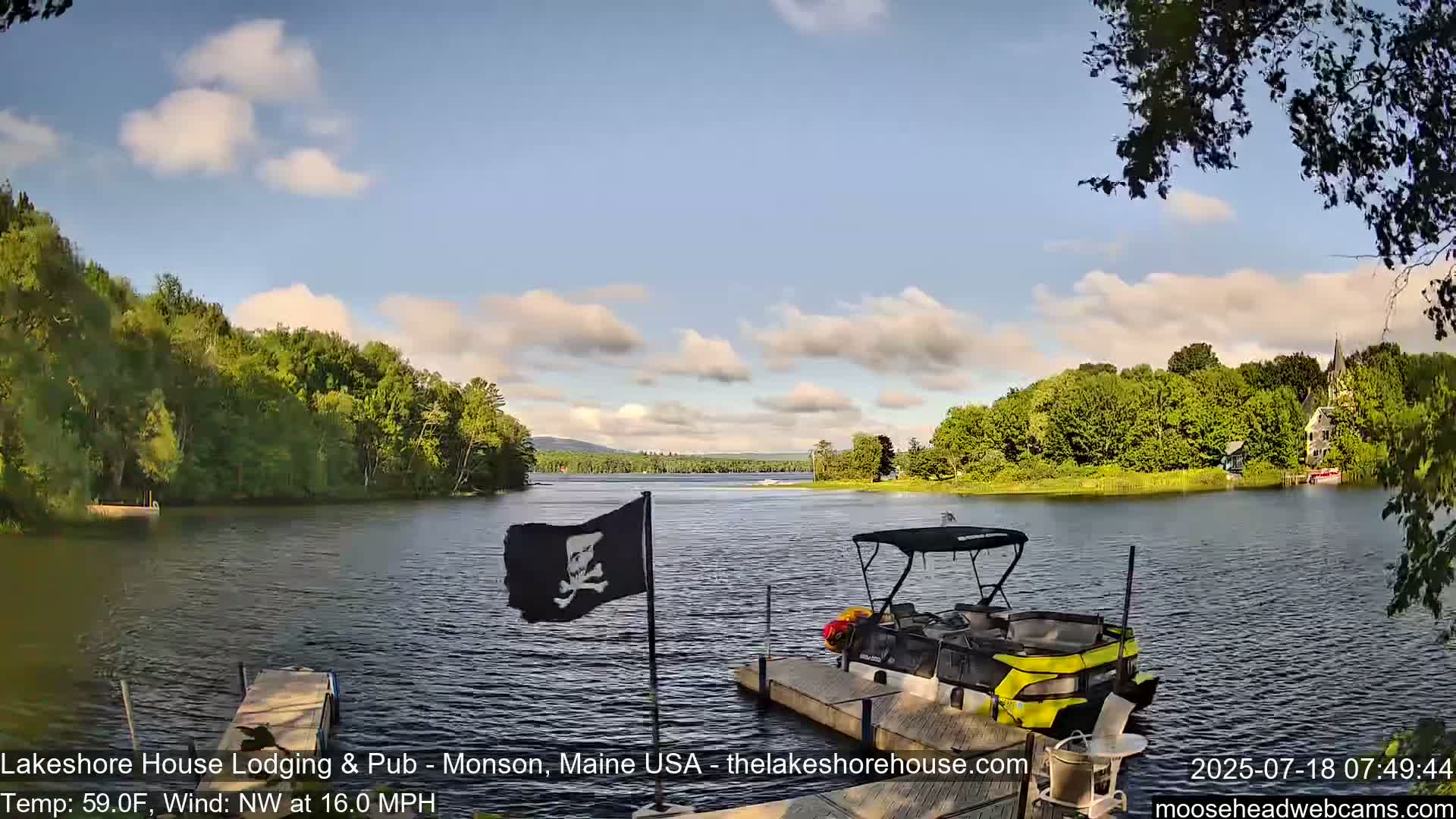 Lake Hebron Live Cam - Monson, Maine, USA