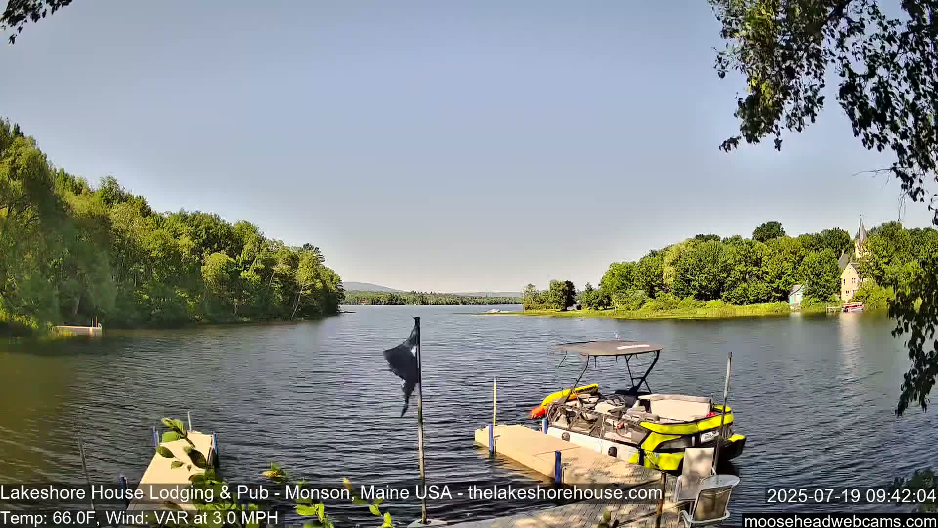 Lake Hebron Live Cam - Monson, Maine, USA
