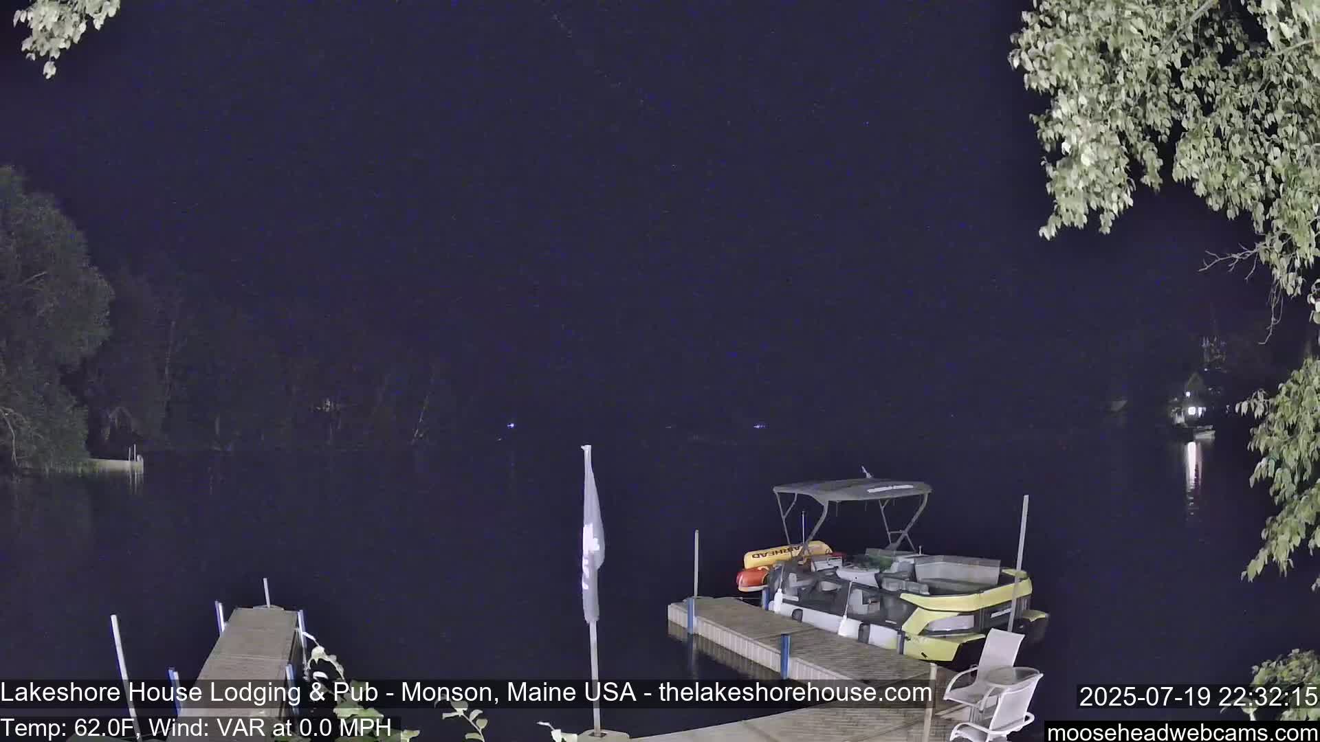 Lake Hebron Live Cam - Monson, Maine, USA