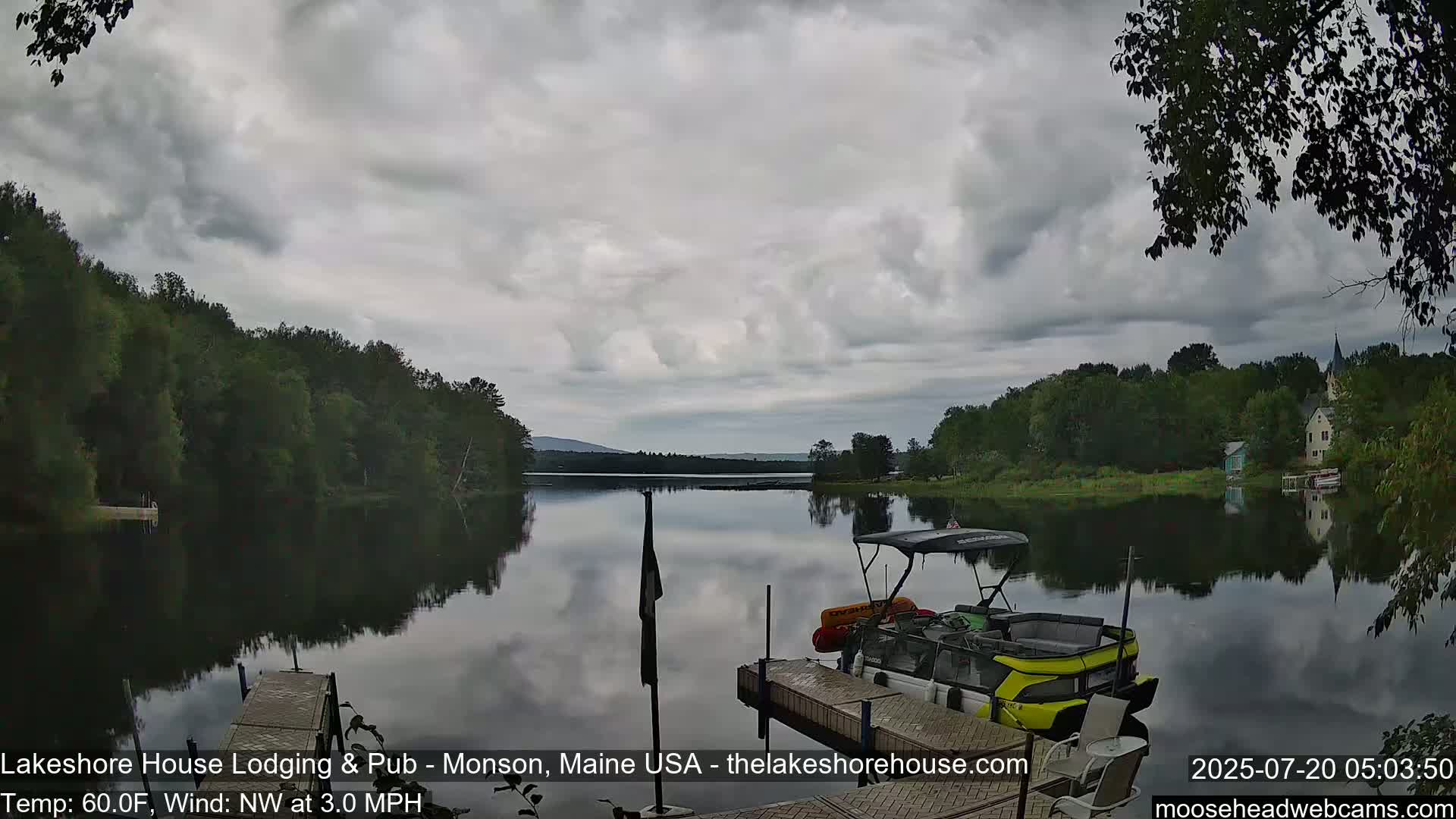 Lake Hebron Live Cam - Monson, Maine, USA