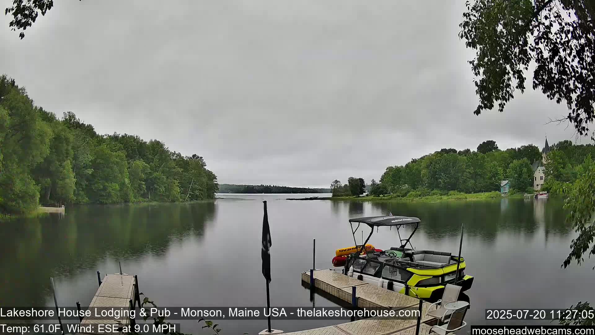 Lake Hebron Live Cam - Monson, Maine, USA