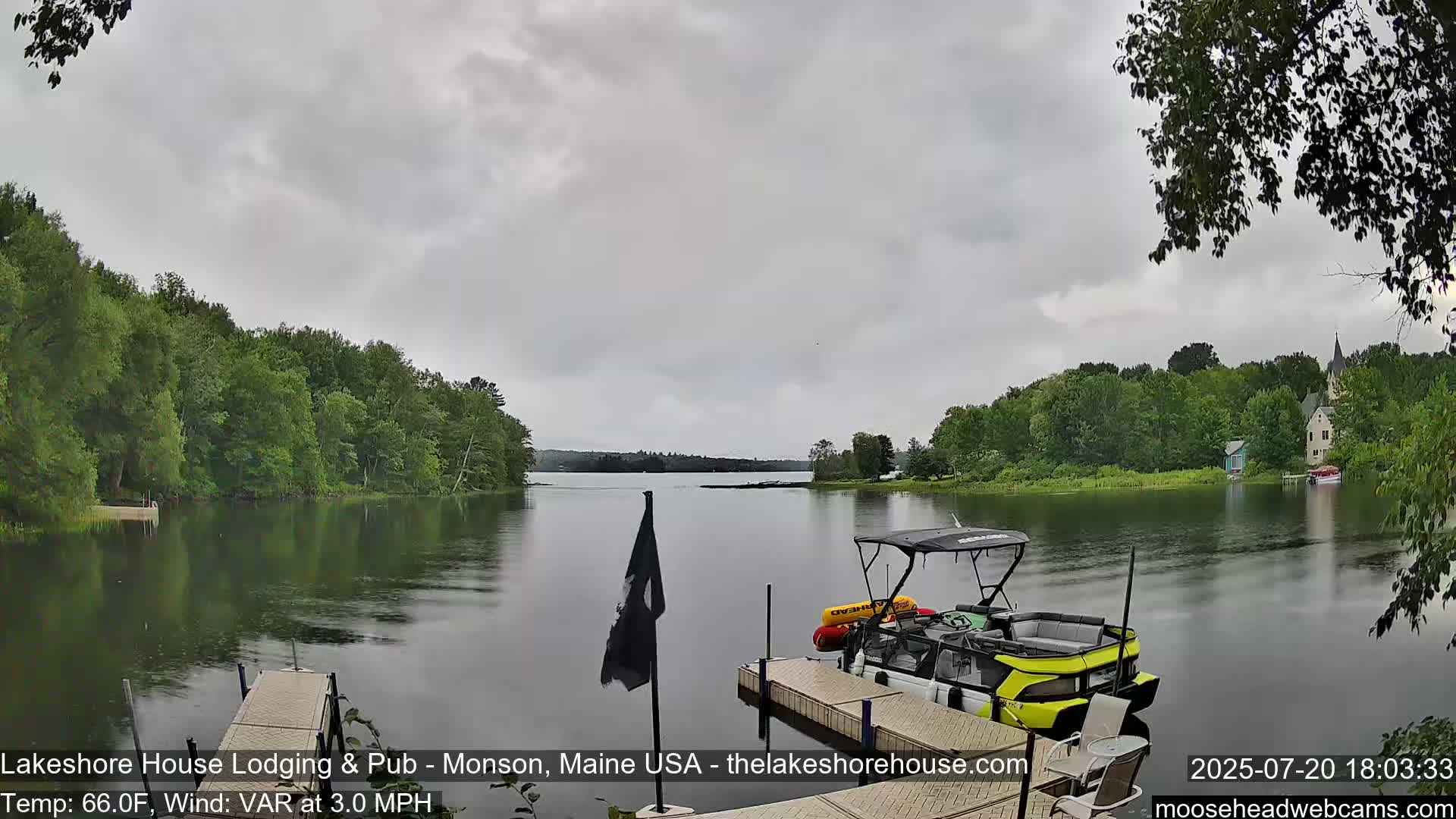 Lake Hebron Live Cam - Monson, Maine, USA
