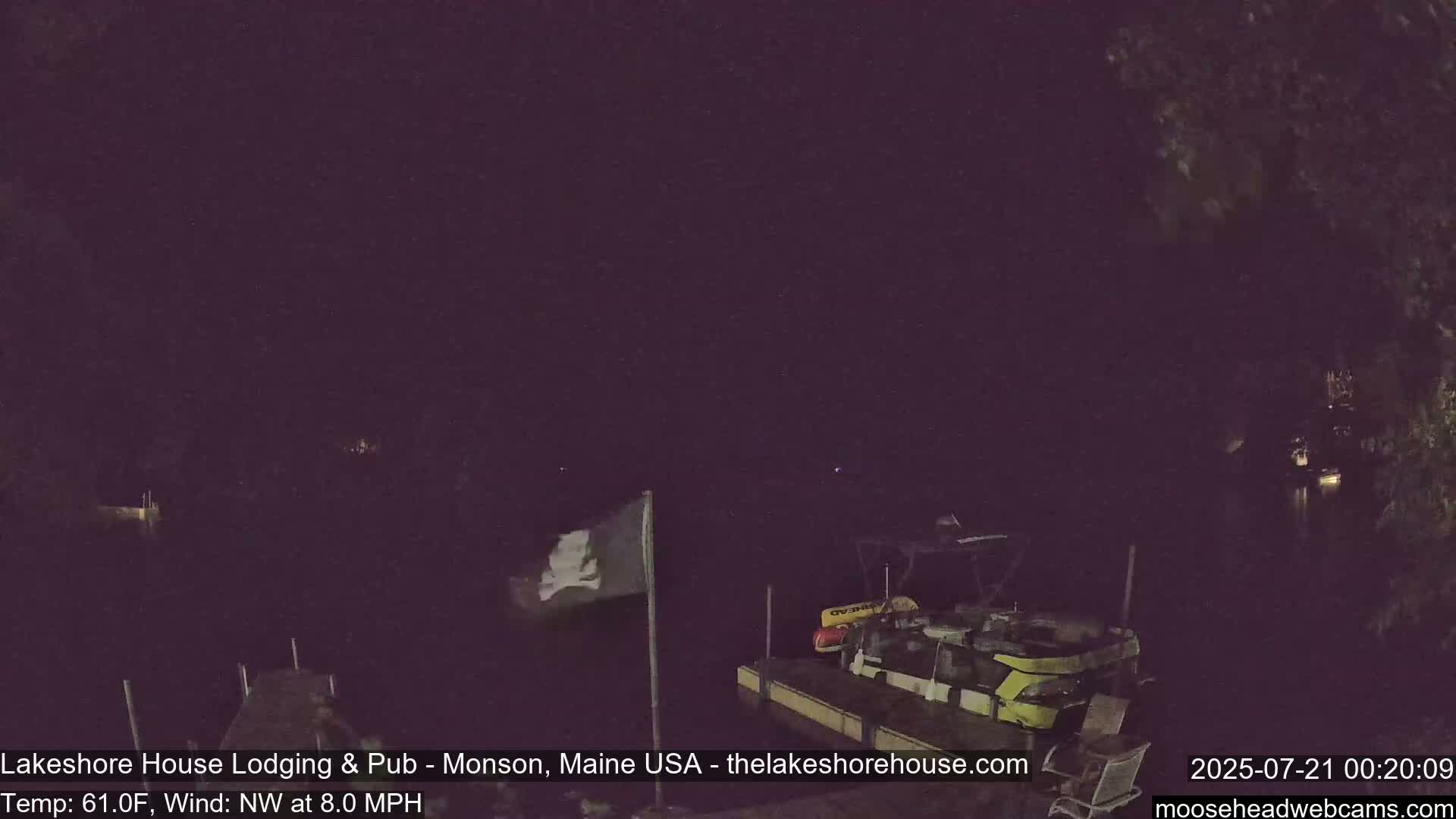 Lake Hebron Live Cam - Monson, Maine, USA