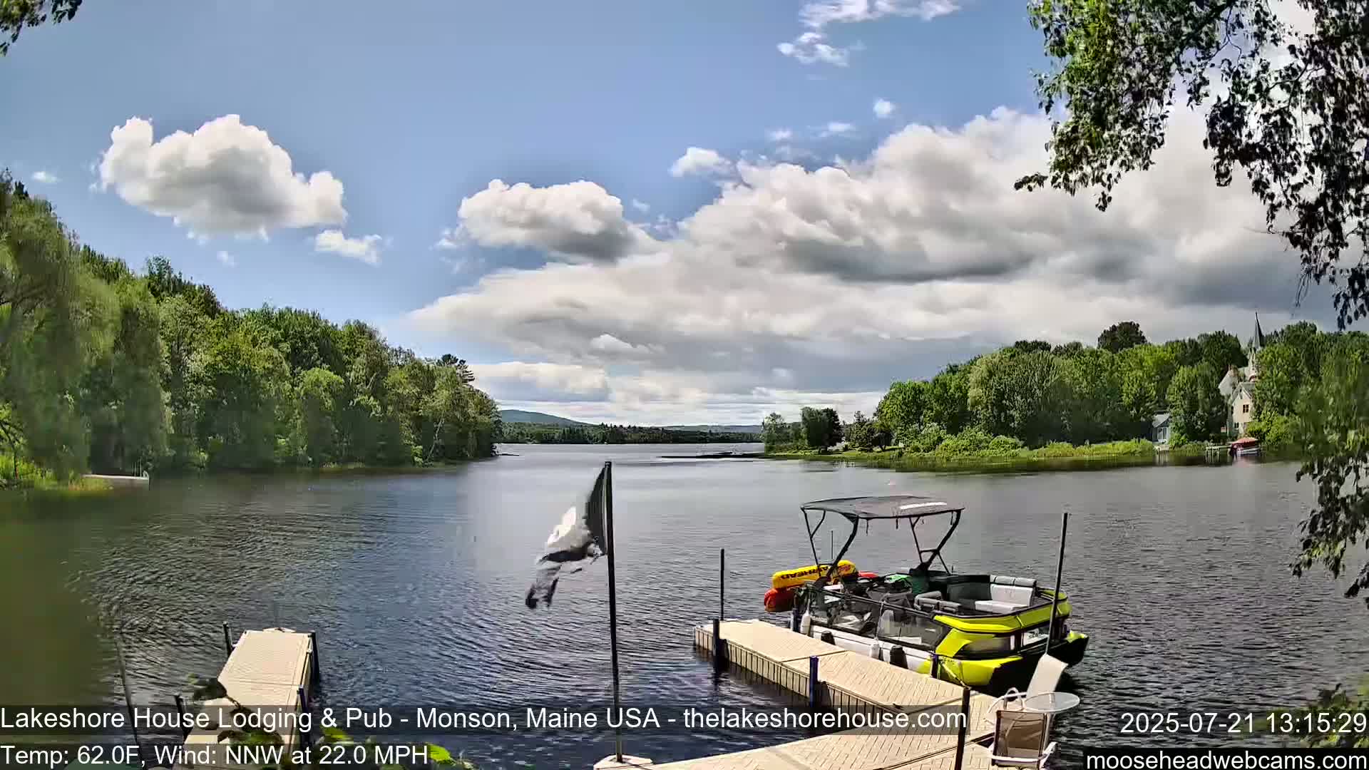 Lake Hebron Live Cam - Monson, Maine, USA