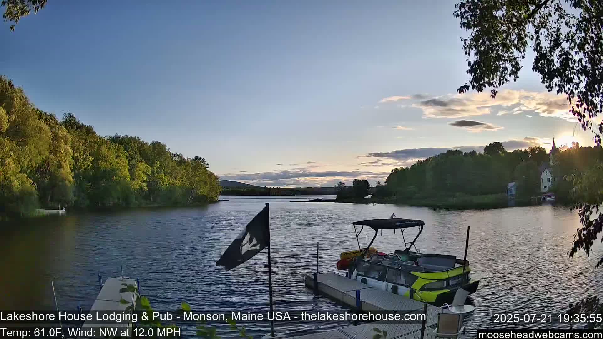 Lake Hebron Live Cam - Monson, Maine, USA