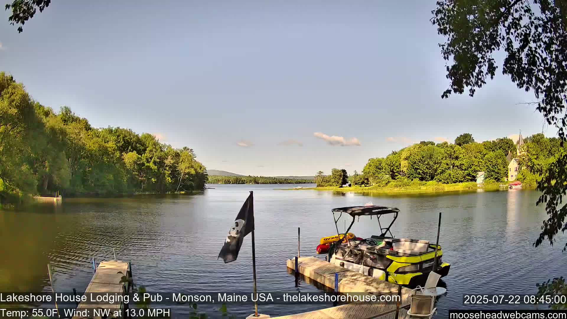 Lake Hebron Live Cam - Monson, Maine, USA