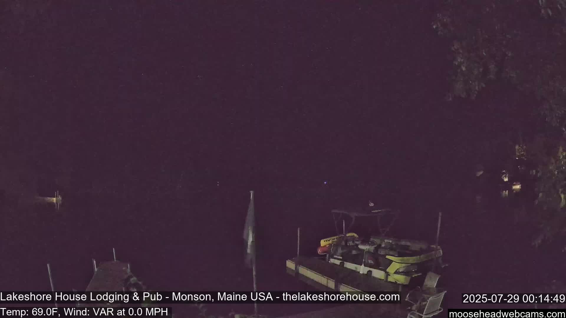 Lake Hebron Live Cam - Monson, Maine, USA