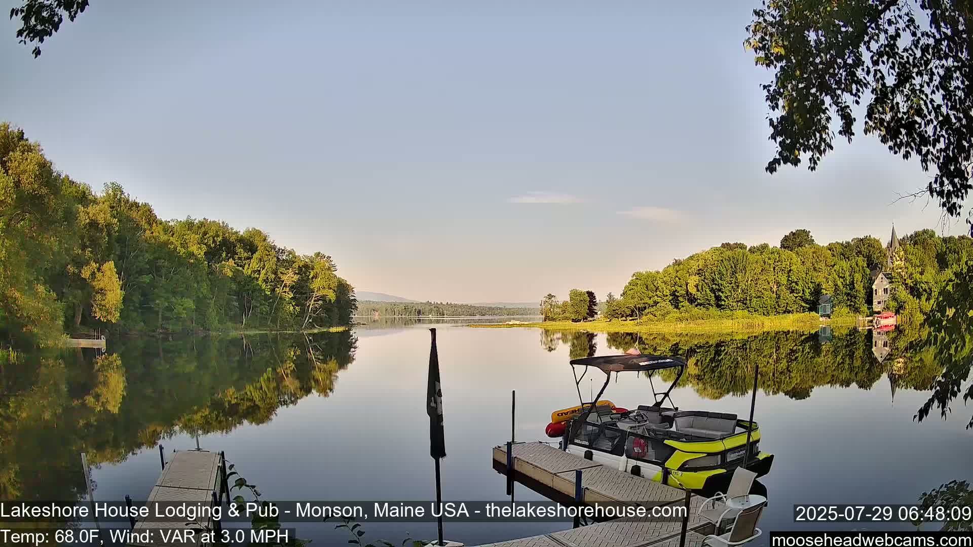 Lake Hebron Live Cam - Monson, Maine, USA