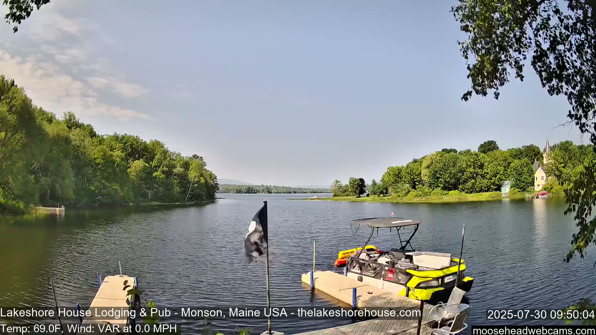 Lake Hebron Live Cam - Monson, Maine, USA