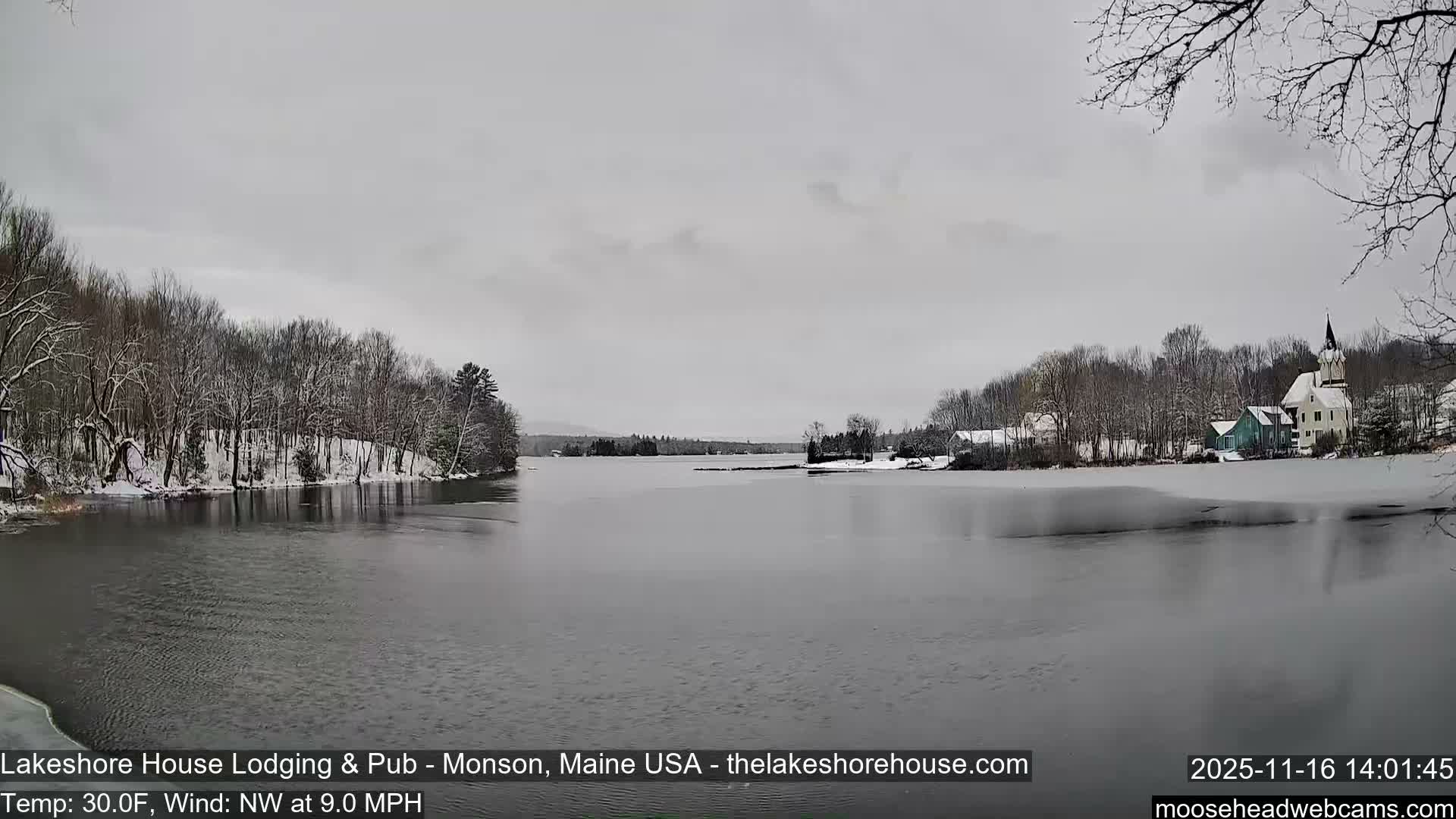 Lake Hebron Live Cam - Monson, Maine, USA