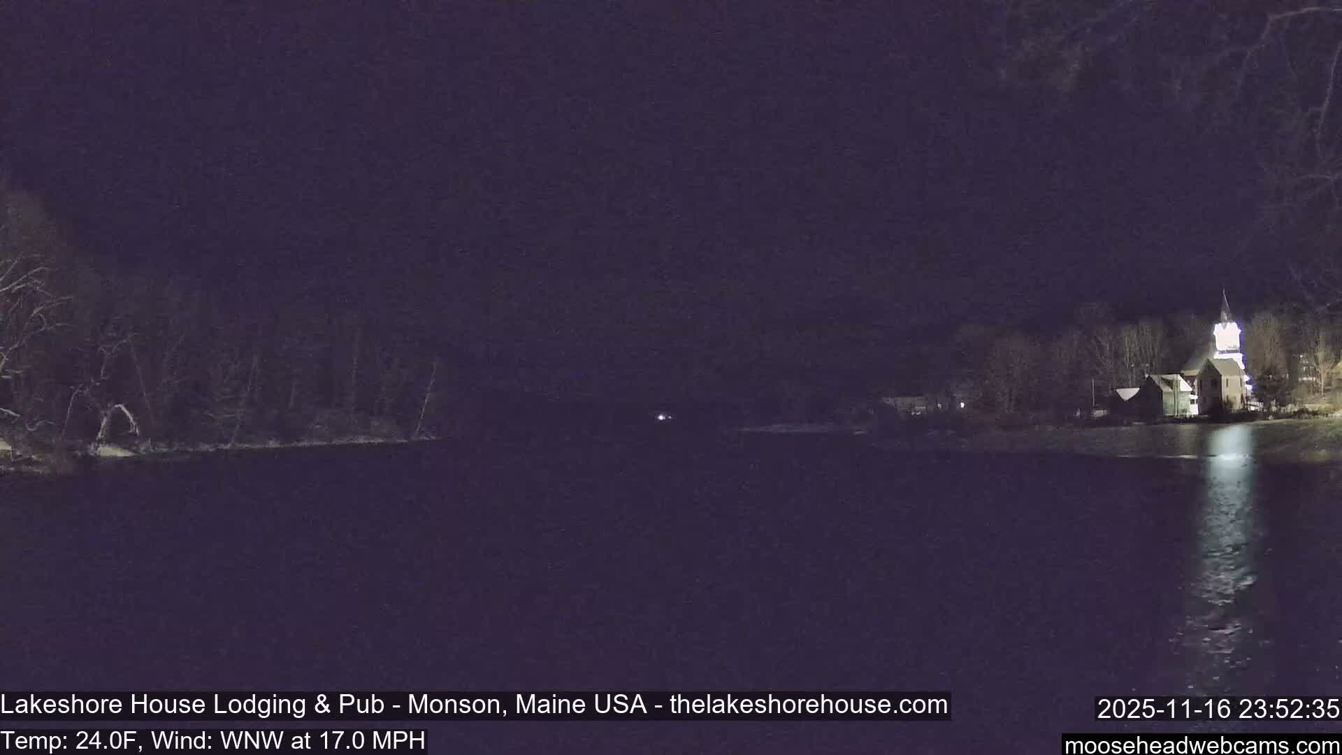Lake Hebron Live Cam - Monson, Maine, USA