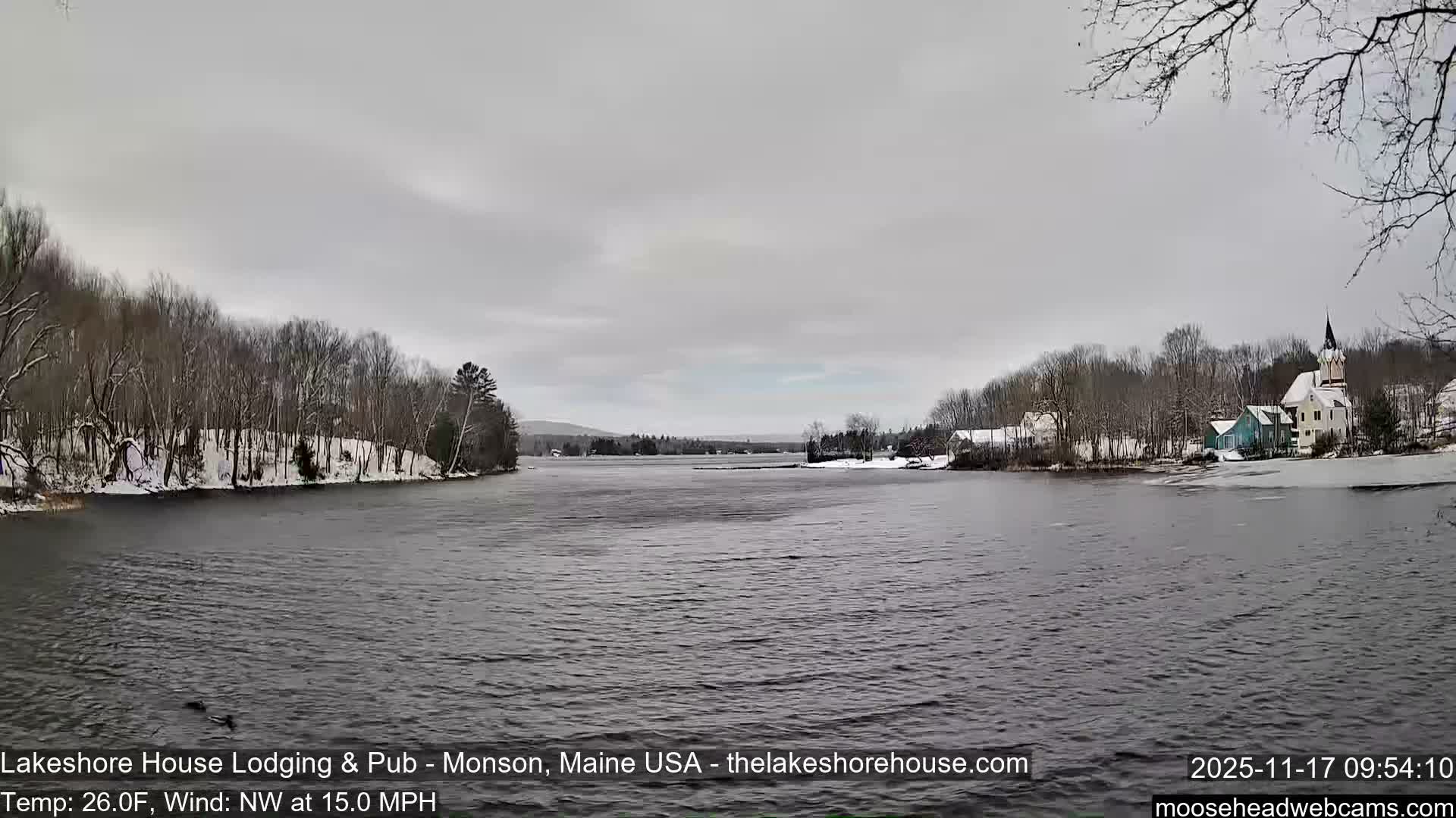 Lake Hebron Live Cam - Monson, Maine, USA