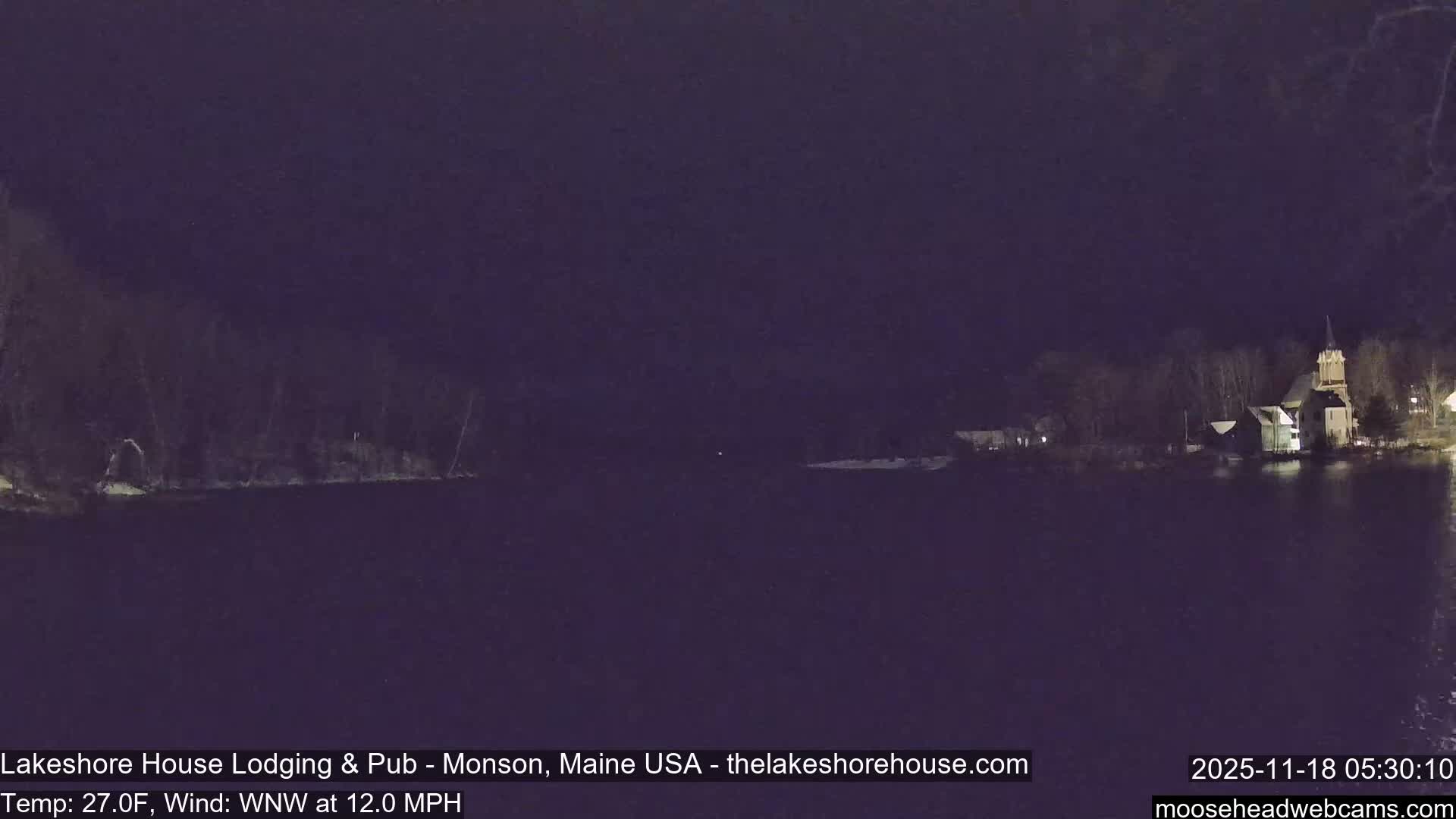 Lake Hebron Live Cam - Monson, Maine, USA