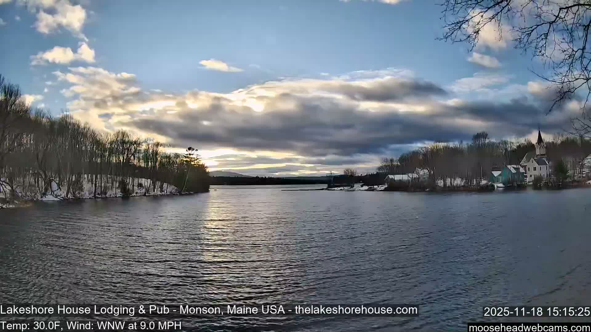 Lake Hebron Live Cam - Monson, Maine, USA