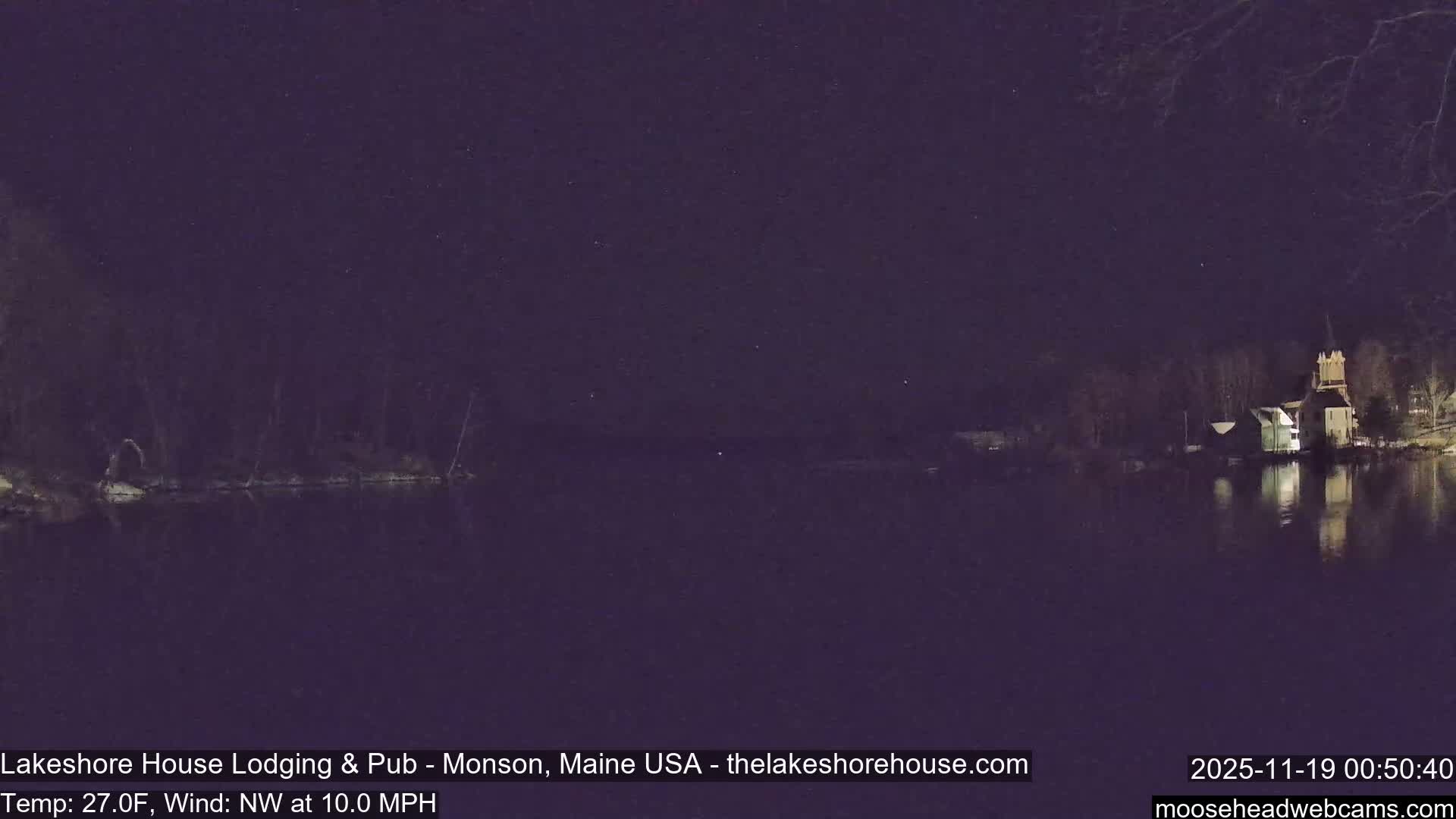 Lake Hebron Live Cam - Monson, Maine, USA
