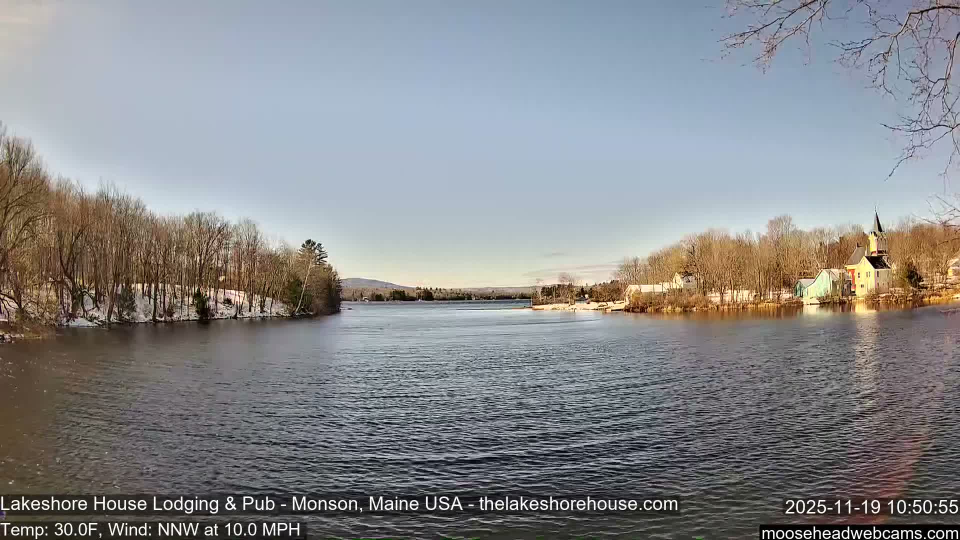 Lake Hebron Live Cam - Monson, Maine, USA