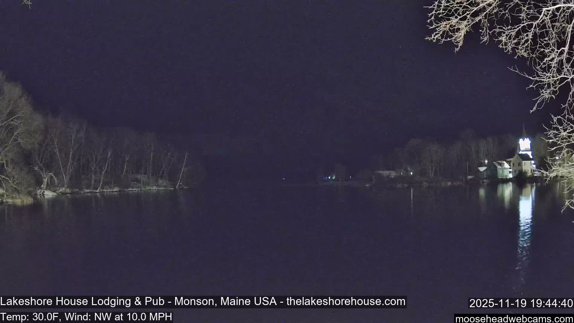 Lake Hebron Live Cam - Monson, Maine, USA