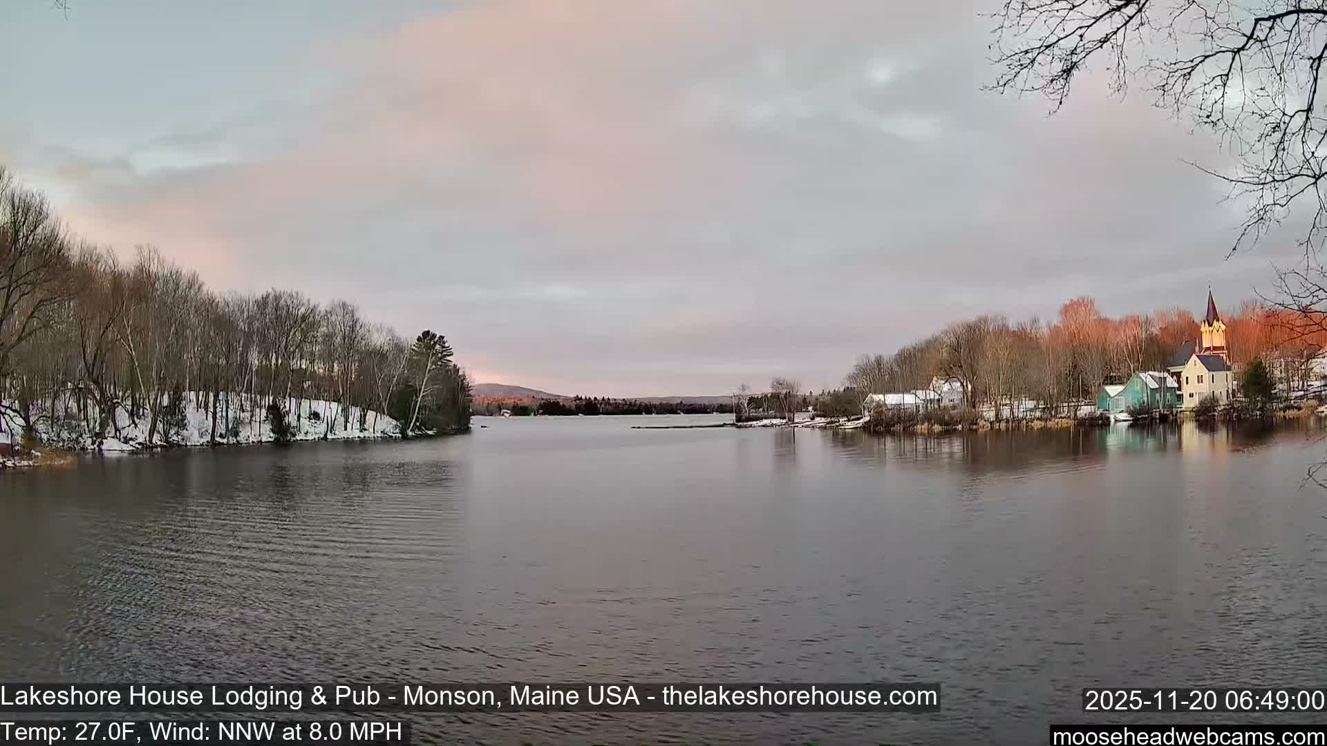 Lake Hebron Live Cam - Monson, Maine, USA