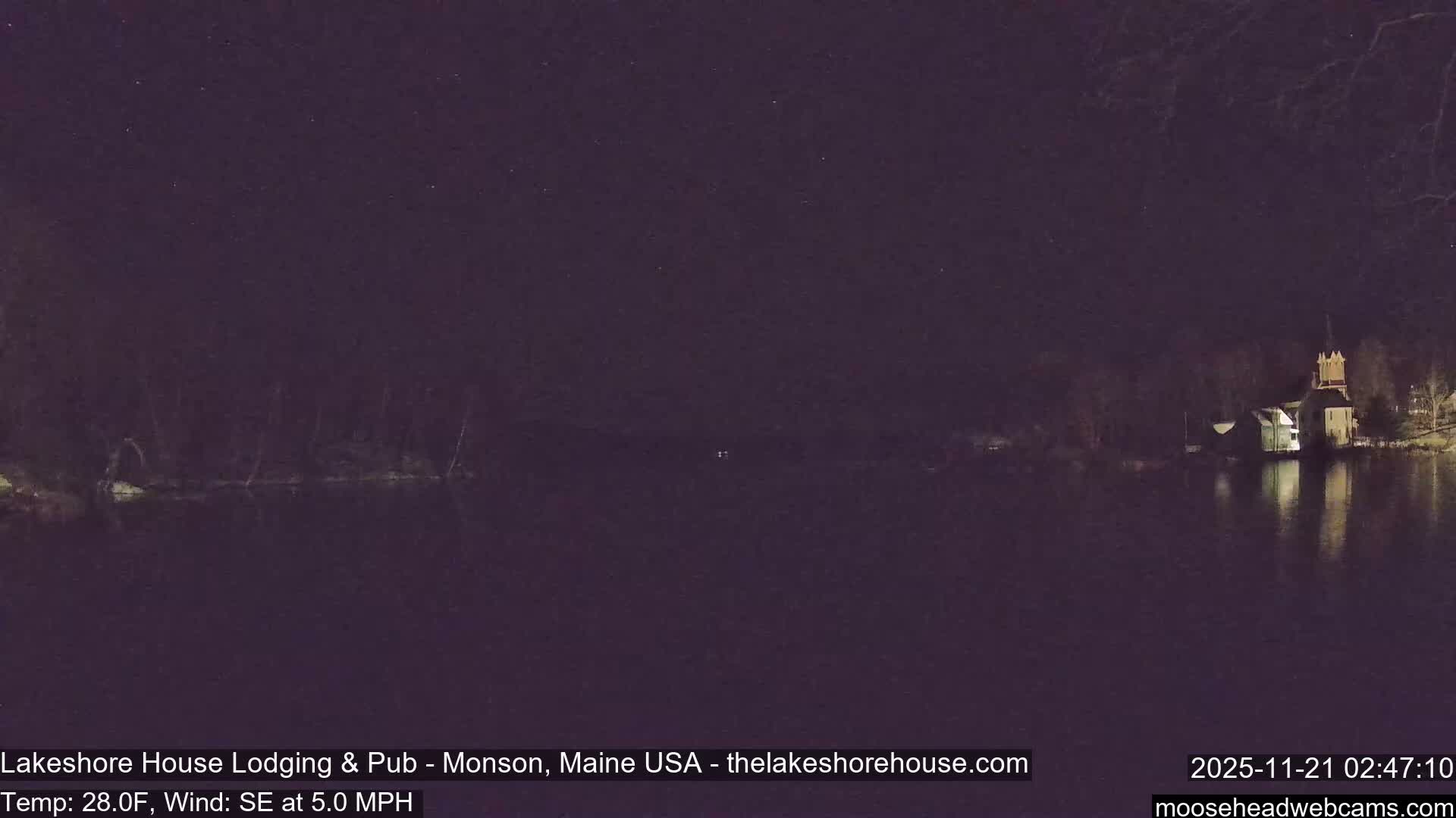 Lake Hebron Live Cam - Monson, Maine, USA
