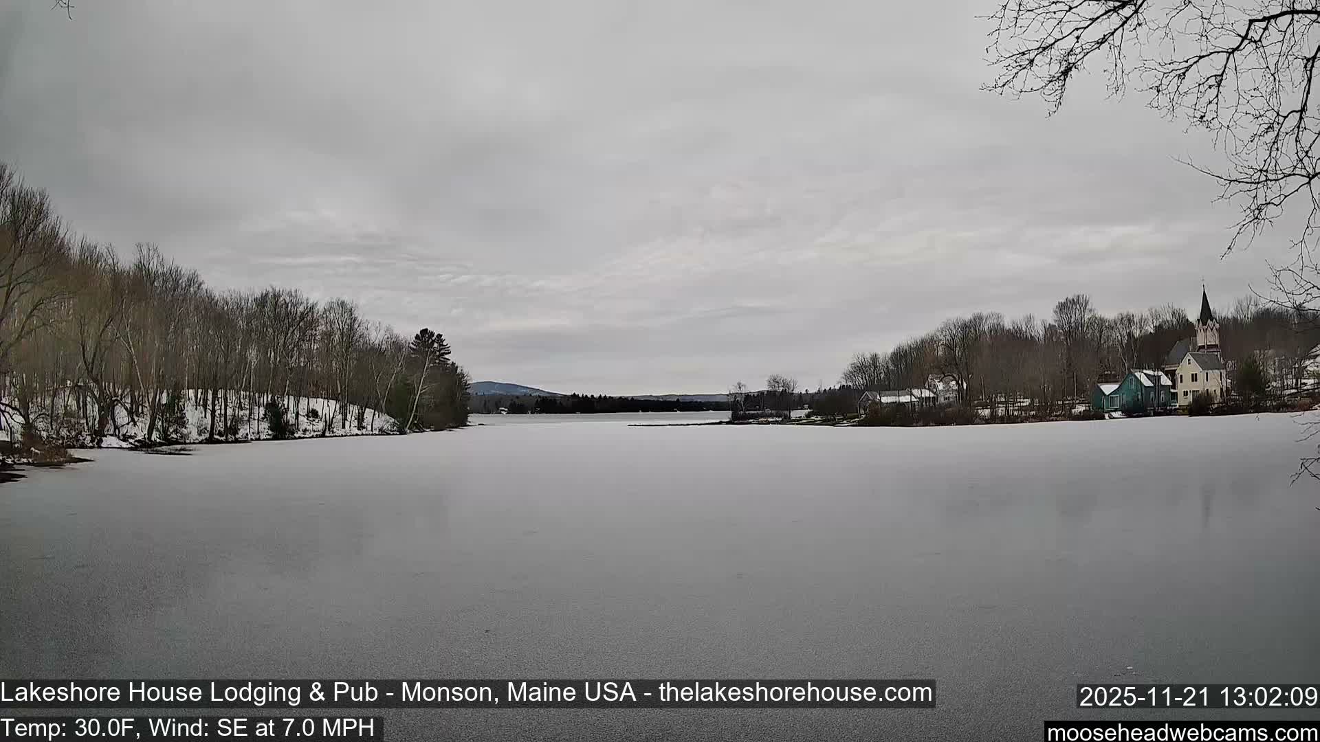 Lake Hebron Live Cam - Monson, Maine, USA