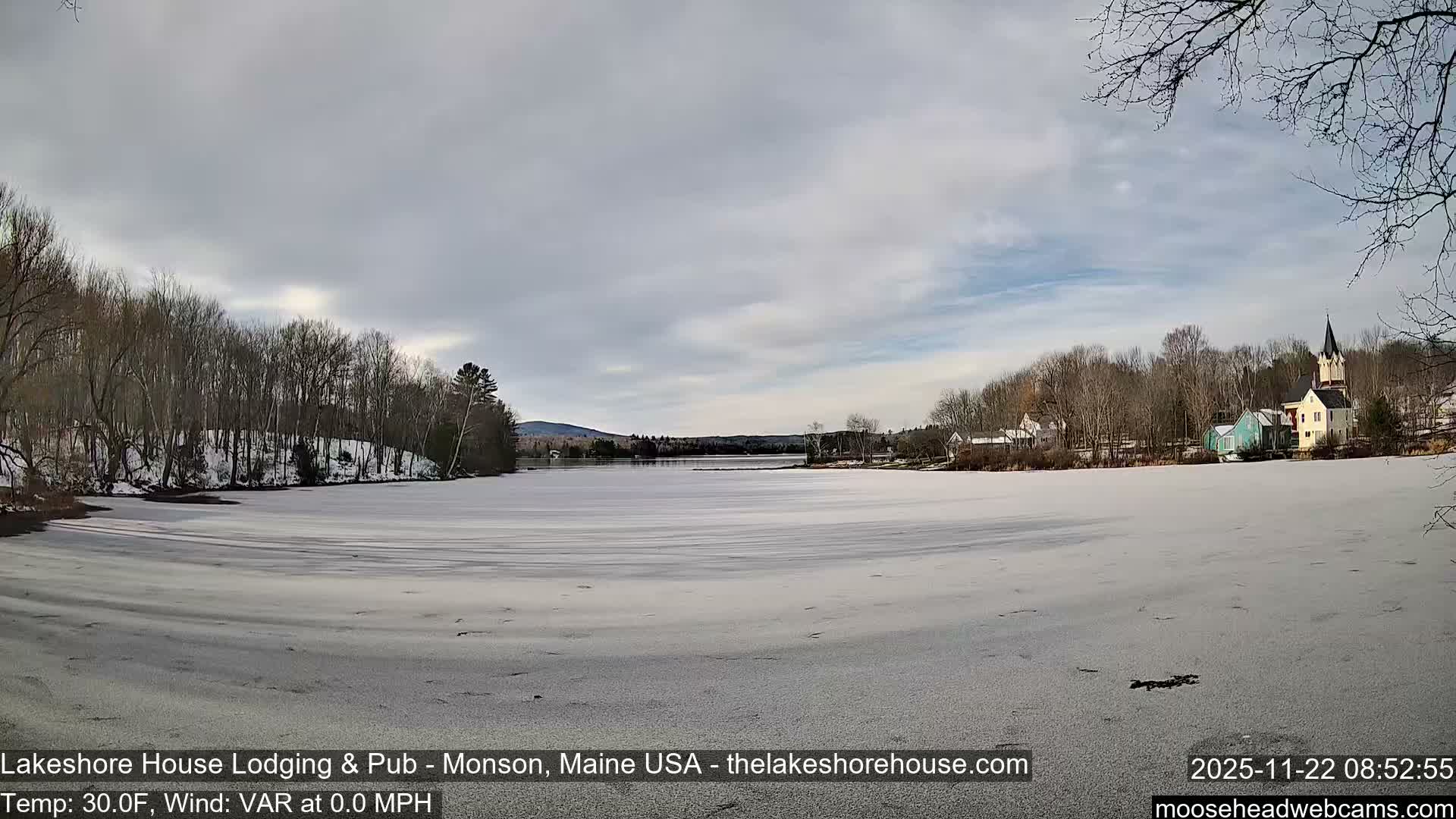 Lake Hebron Live Cam - Monson, Maine, USA