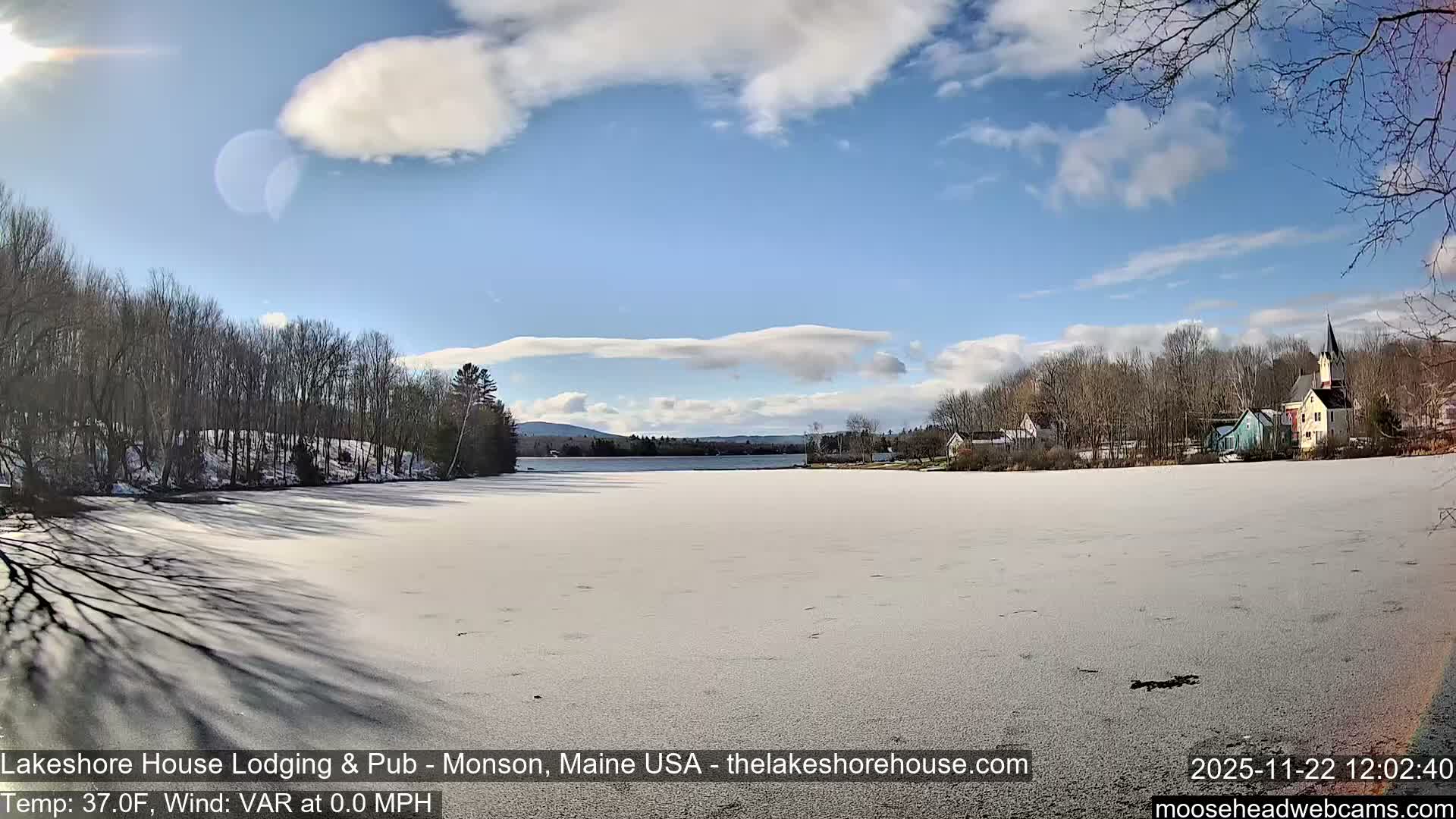 Lake Hebron Live Cam - Monson, Maine, USA
