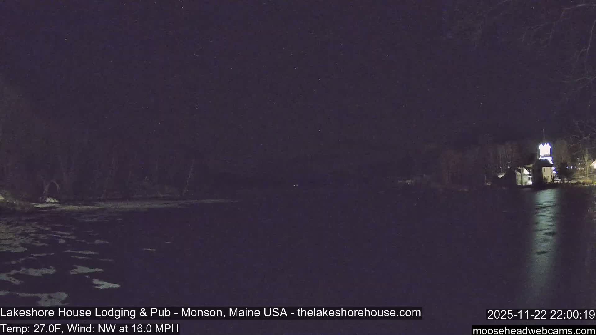 Lake Hebron Live Cam - Monson, Maine, USA