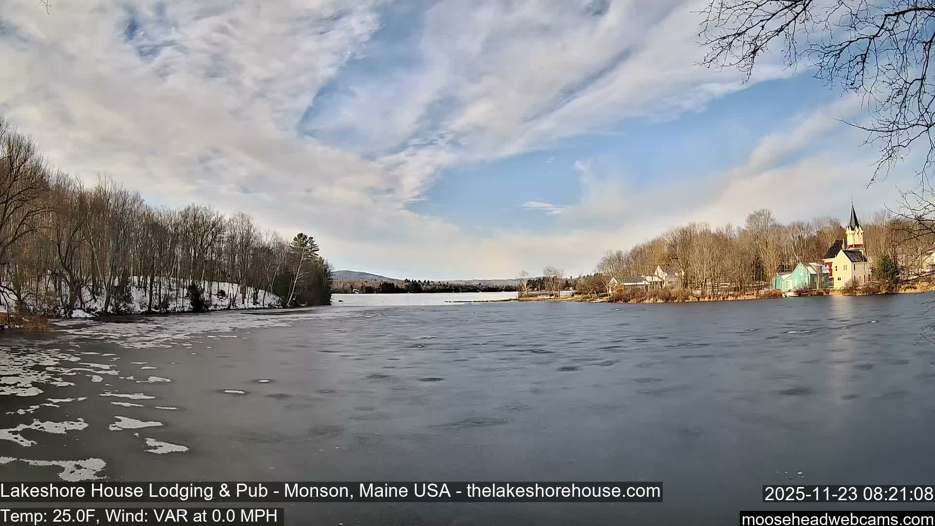 Lake Hebron Live Cam - Monson, Maine, USA