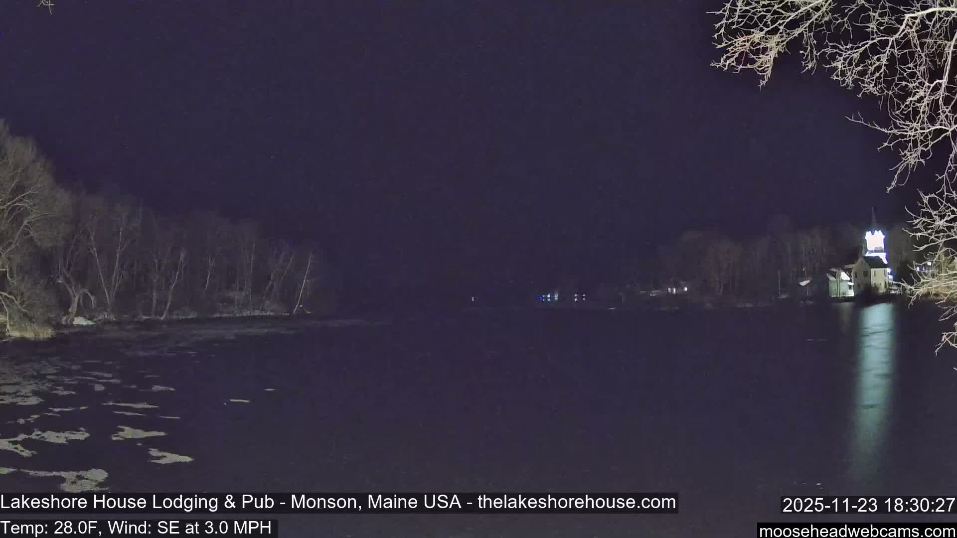 Lake Hebron Live Cam - Monson, Maine, USA