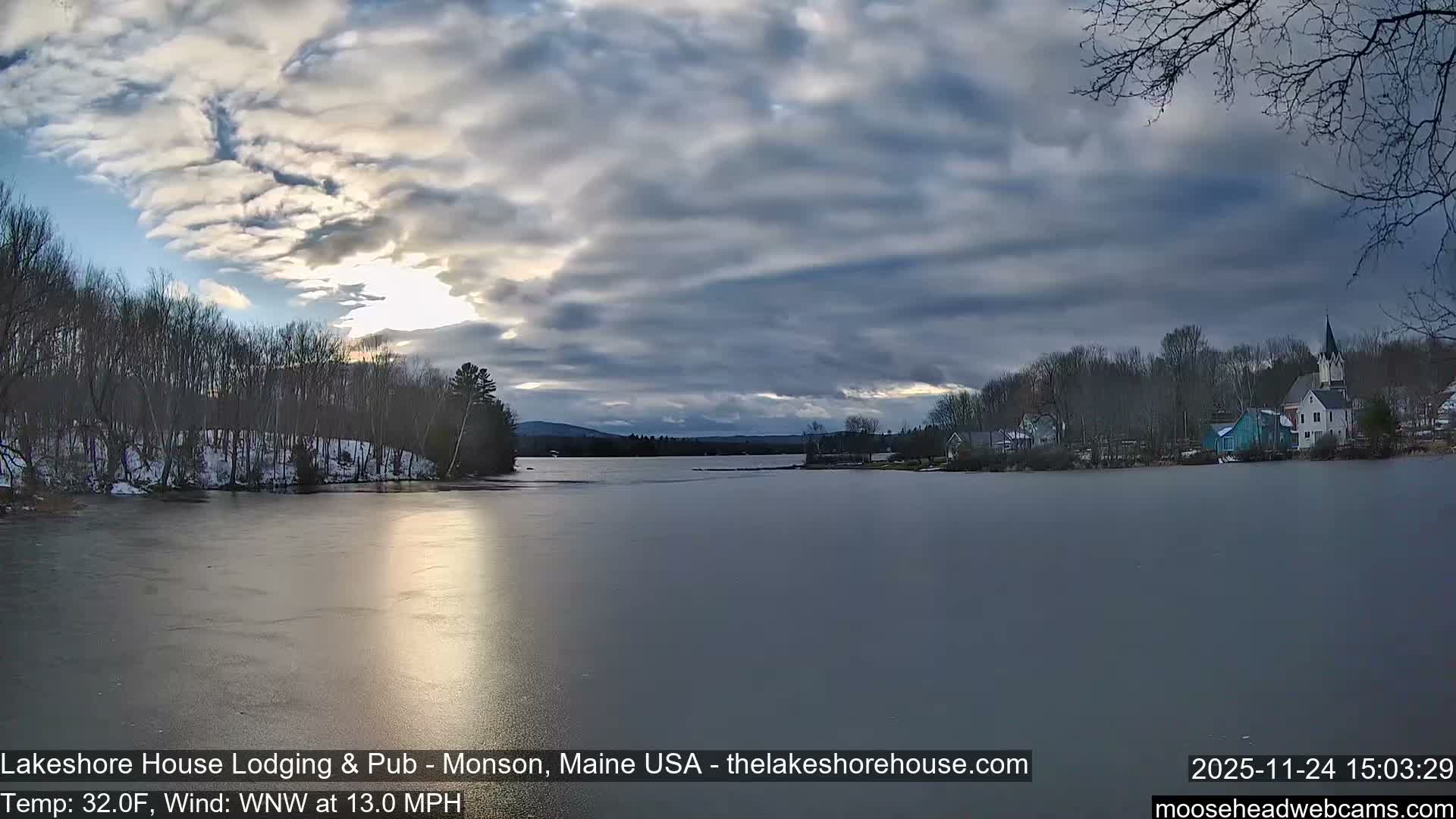 Lake Hebron Live Cam - Monson, Maine, USA