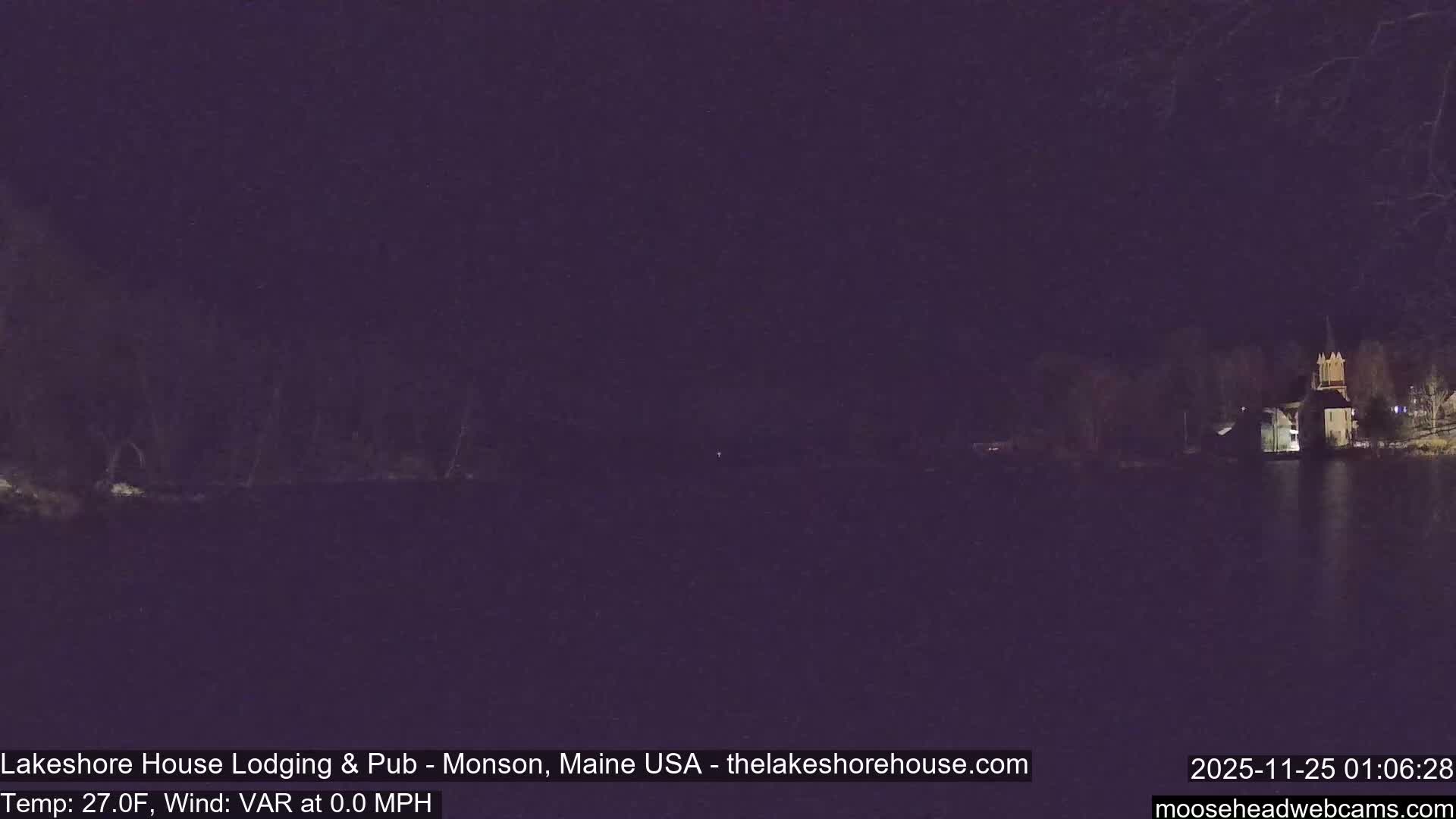 Lake Hebron Live Cam - Monson, Maine, USA