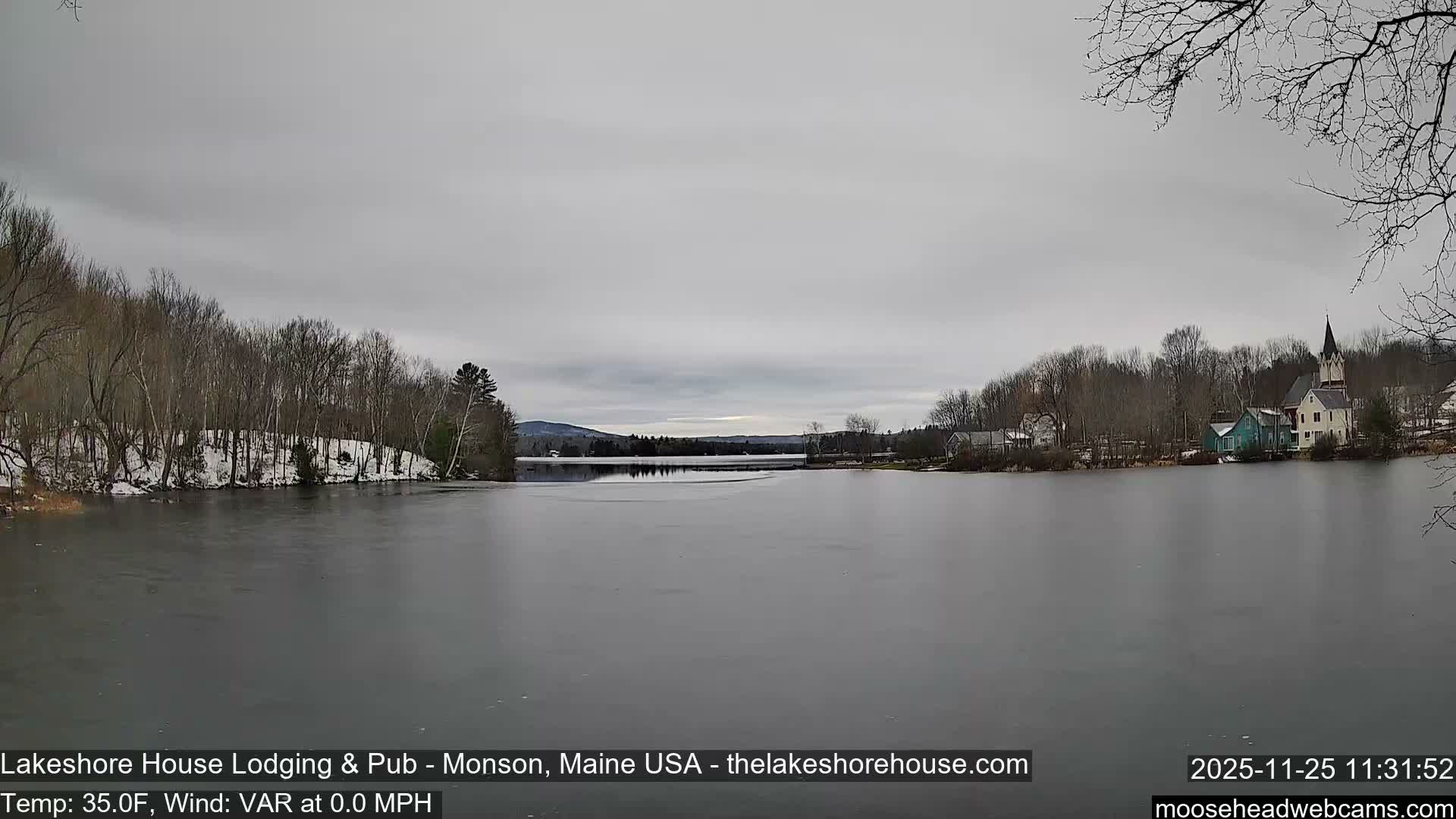 Lake Hebron Live Cam - Monson, Maine, USA