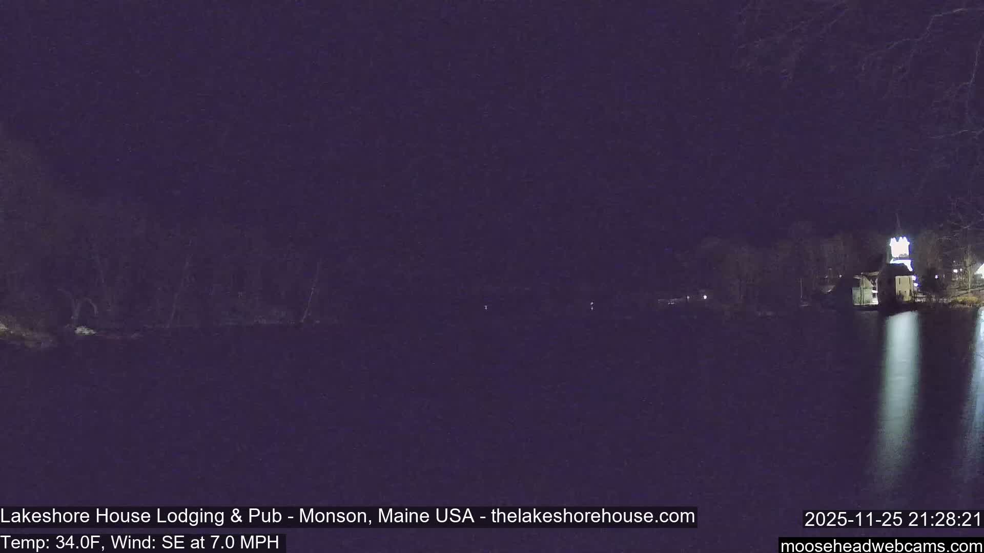Lake Hebron Live Cam - Monson, Maine, USA