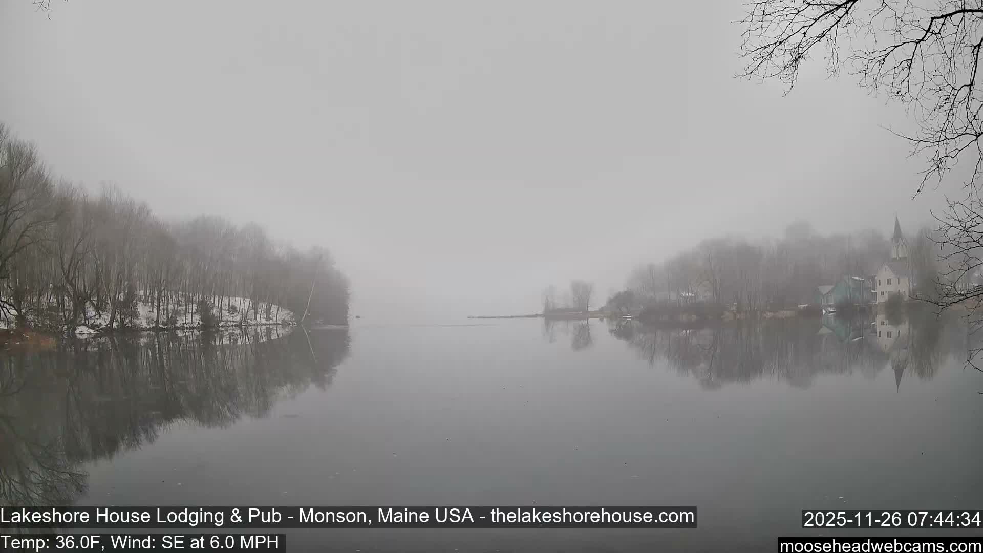 Lake Hebron Live Cam - Monson, Maine, USA