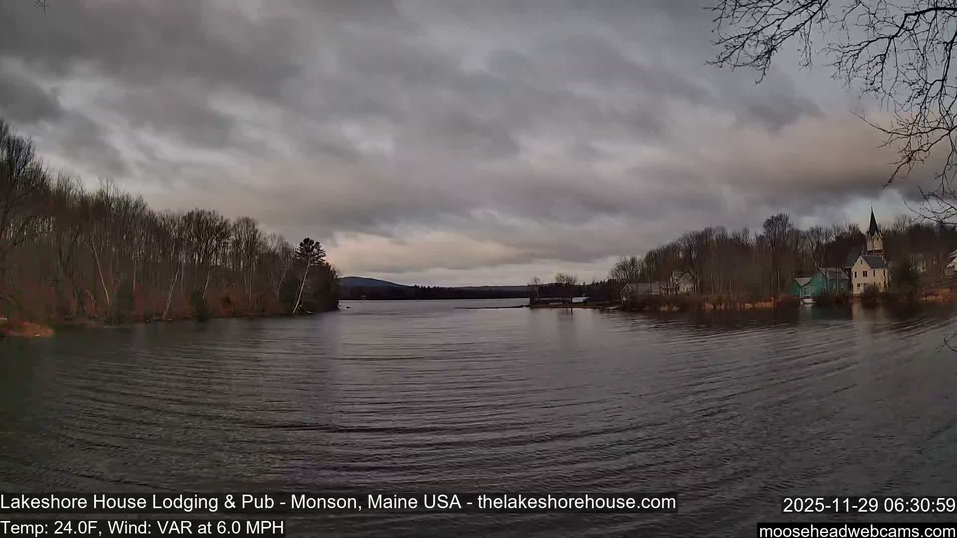 Lake Hebron Live Cam - Monson, Maine, USA