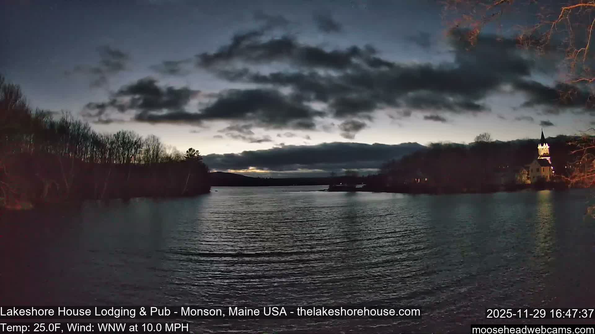 Lake Hebron Live Cam - Monson, Maine, USA