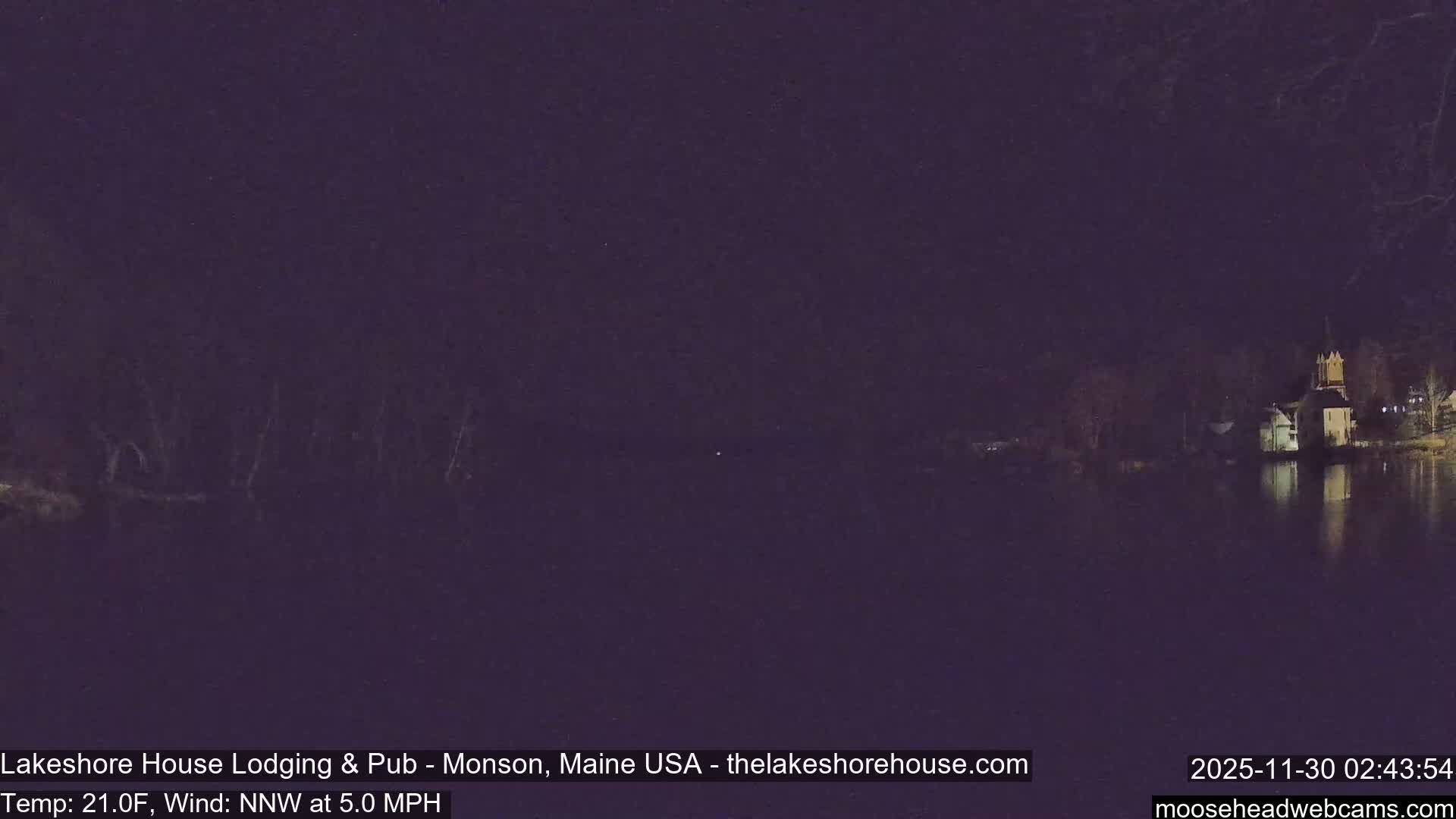 Lake Hebron Live Cam - Monson, Maine, USA