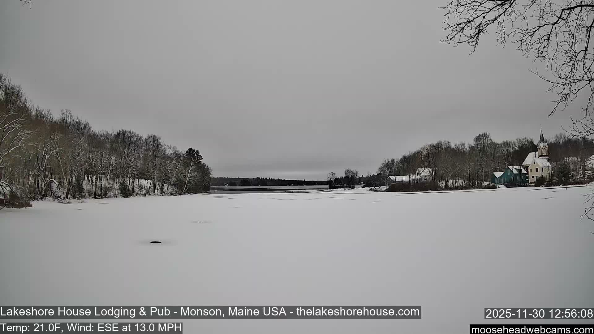 Lake Hebron Live Cam - Monson, Maine, USA