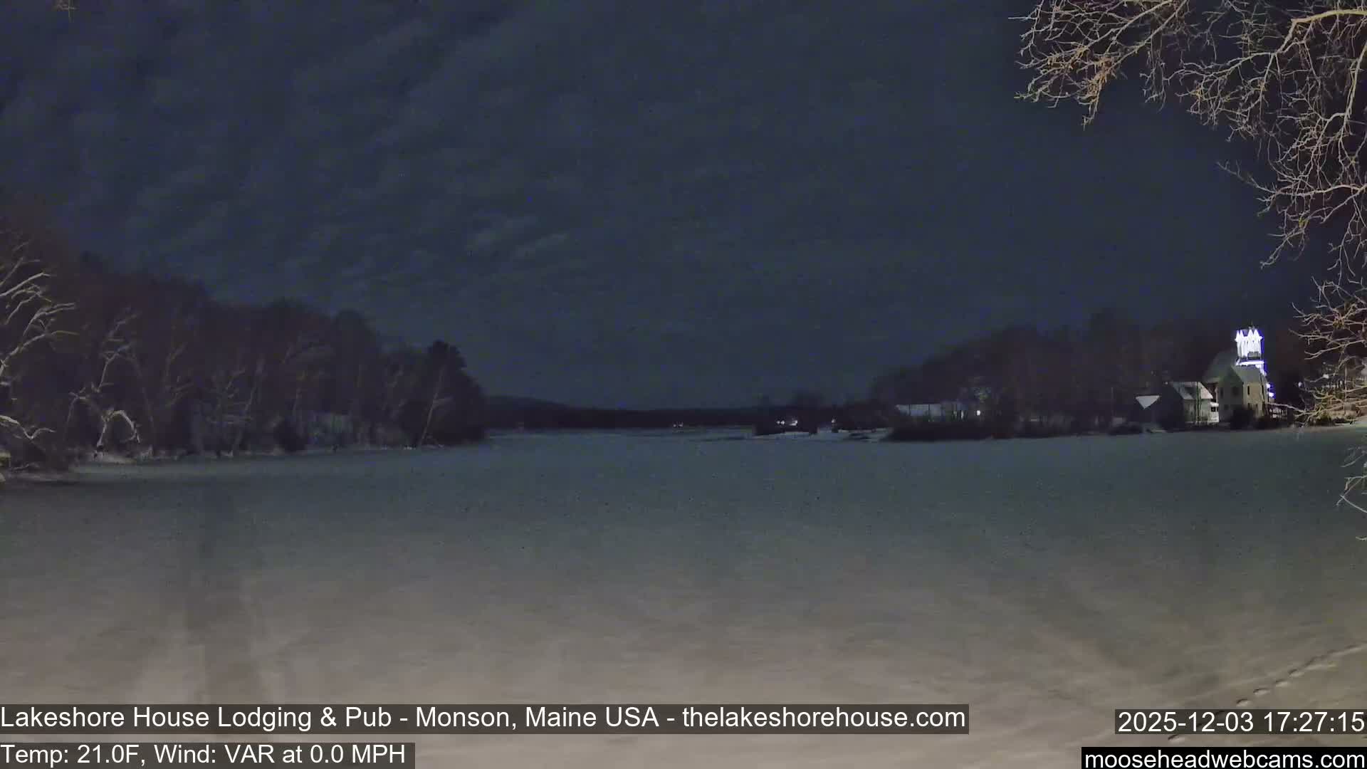 Lake Hebron Live Cam - Monson, Maine, USA