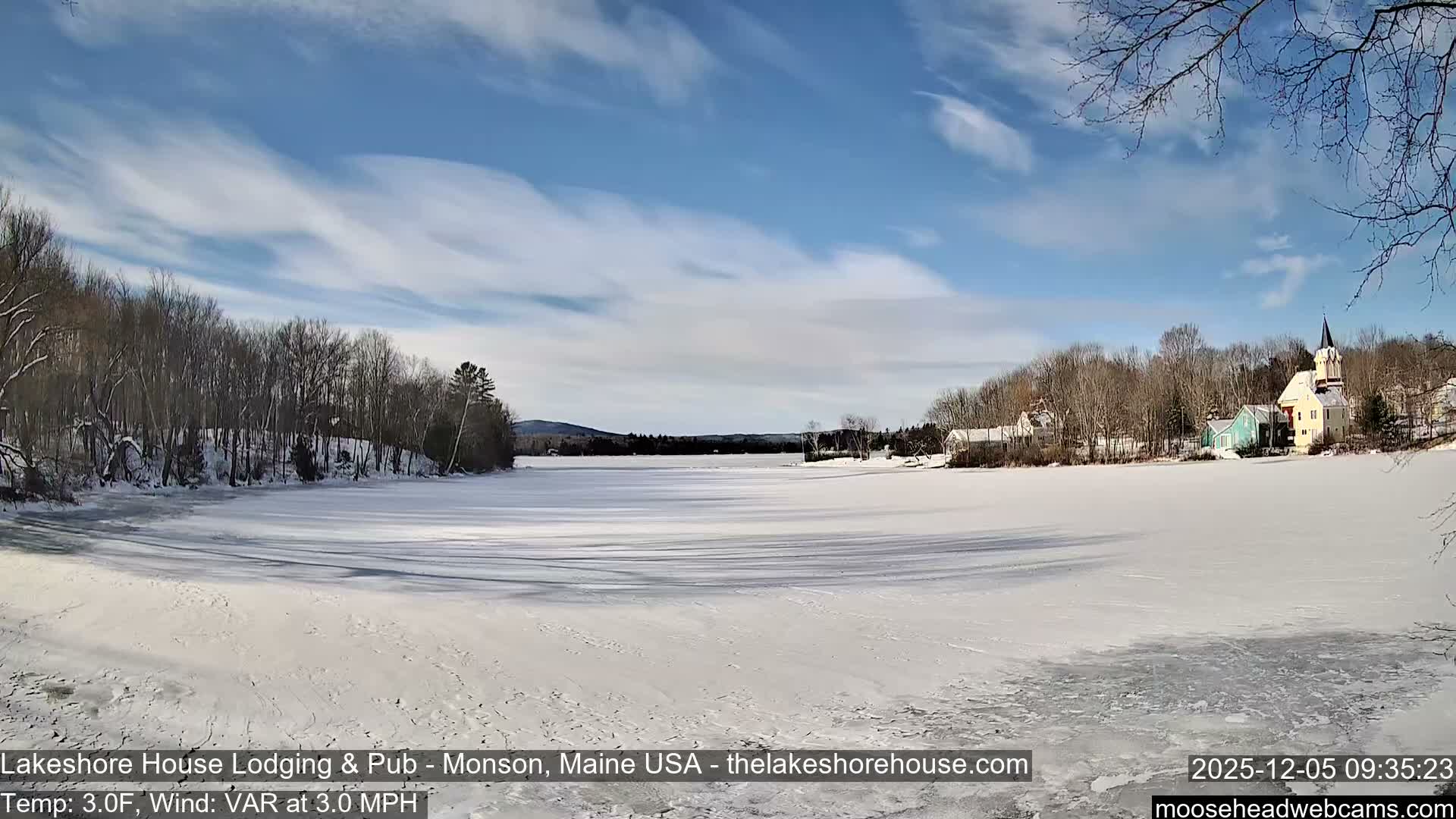 Lake Hebron Live Cam - Monson, Maine, USA