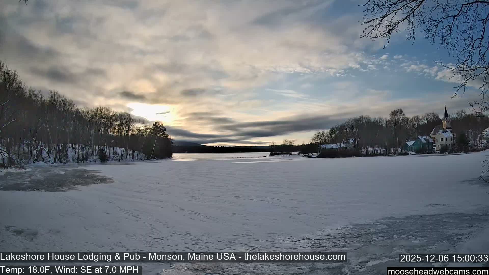 Lake Hebron Live Cam - Monson, Maine, USA