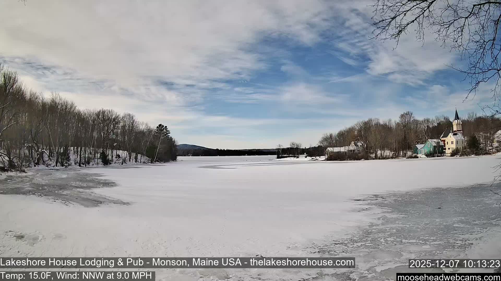 Lake Hebron Live Cam - Monson, Maine, USA