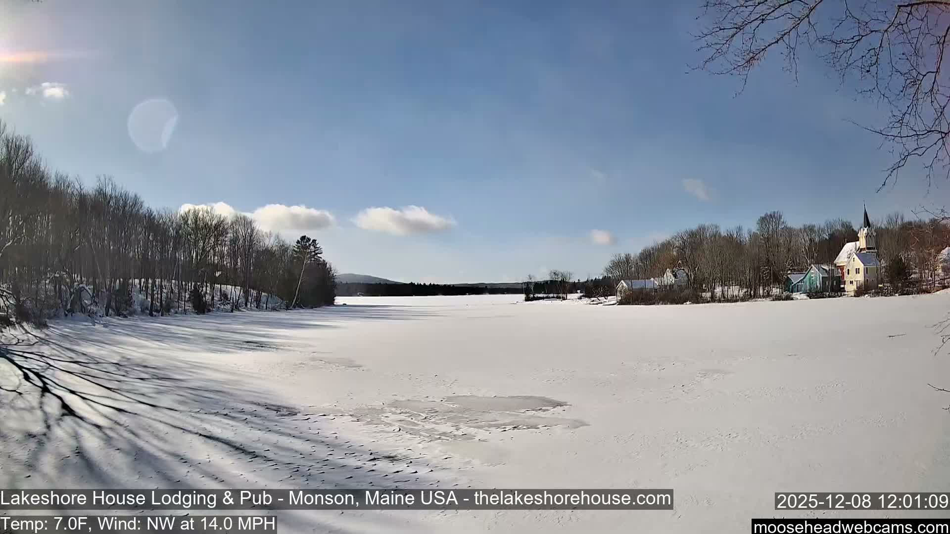 Lake Hebron Live Cam - Monson, Maine, USA