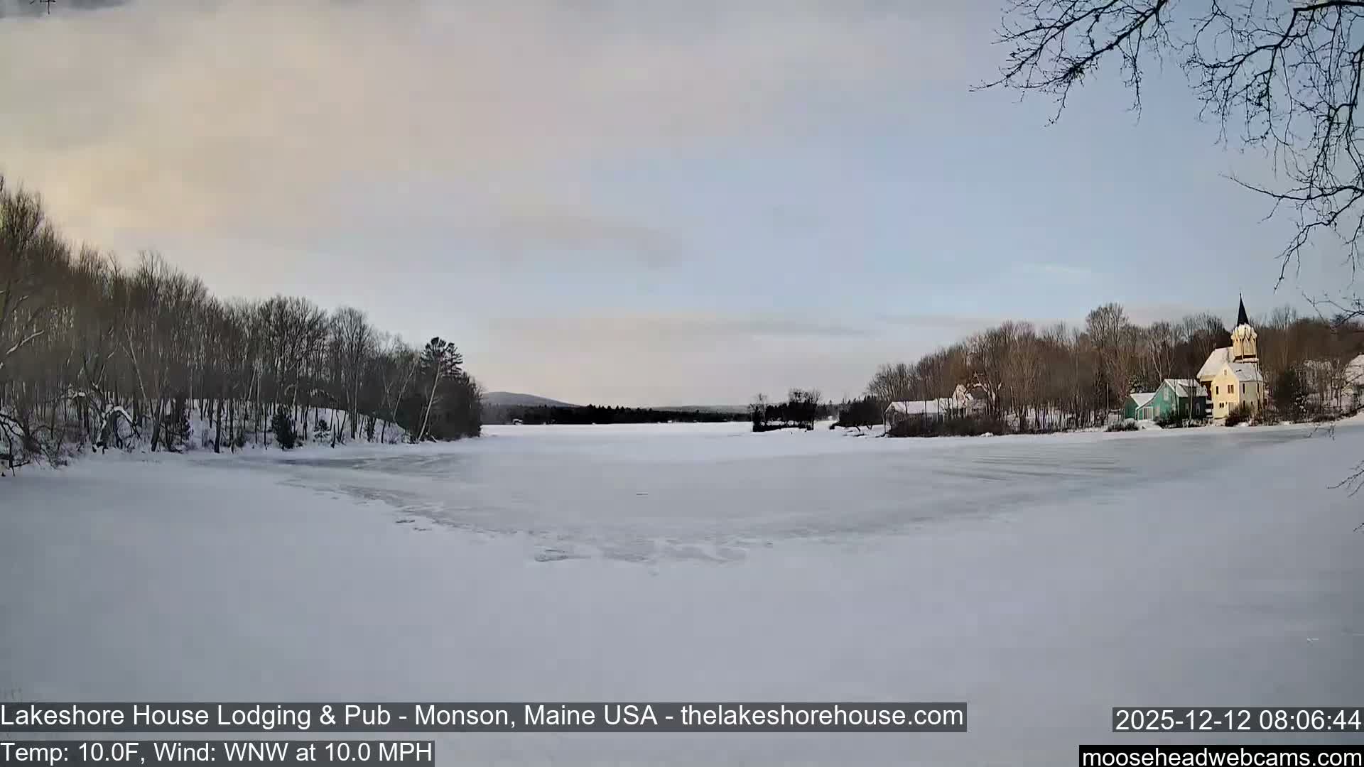 Lake Hebron Live Cam - Monson, Maine, USA
