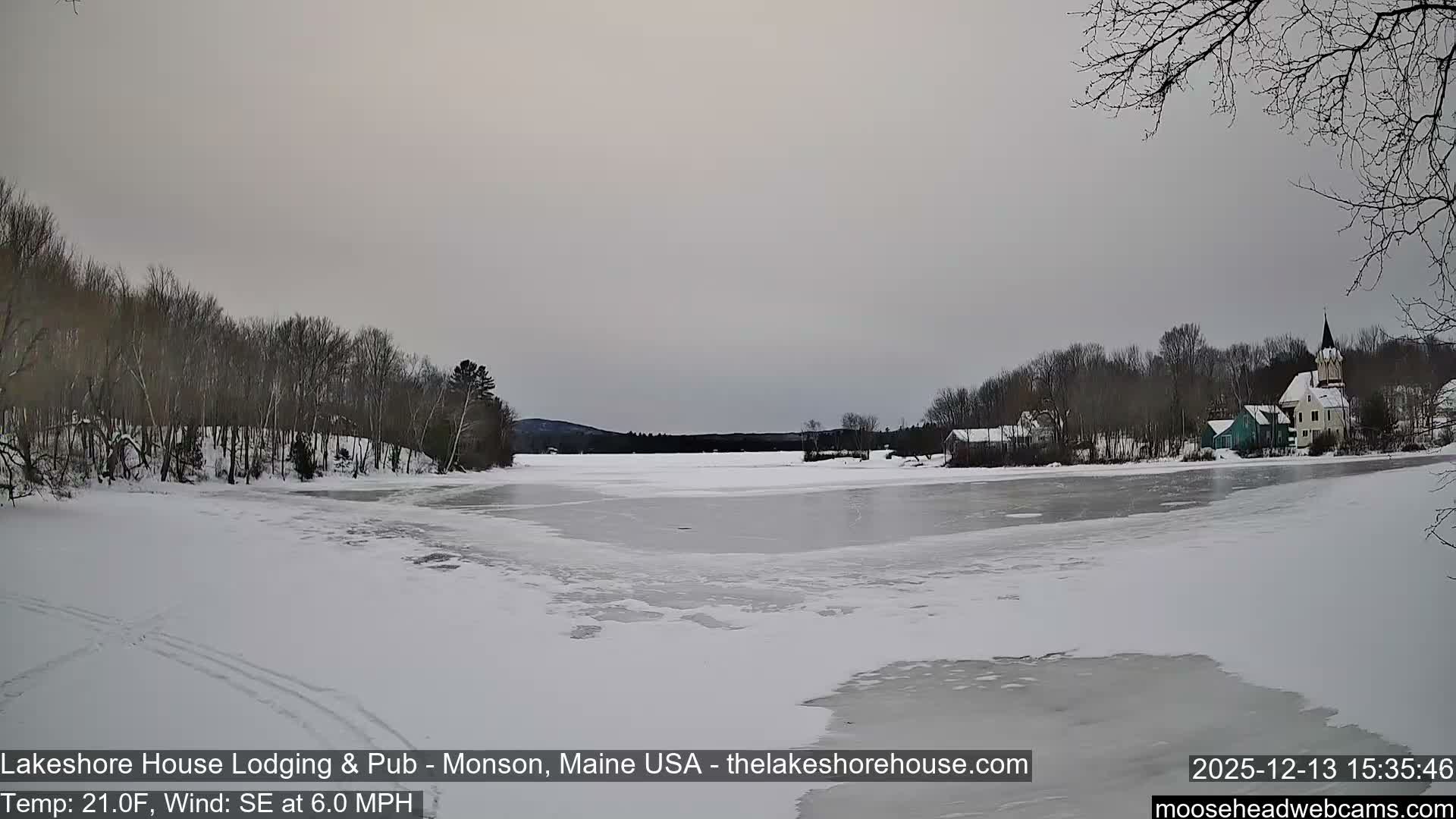 Lake Hebron Live Cam - Monson, Maine, USA