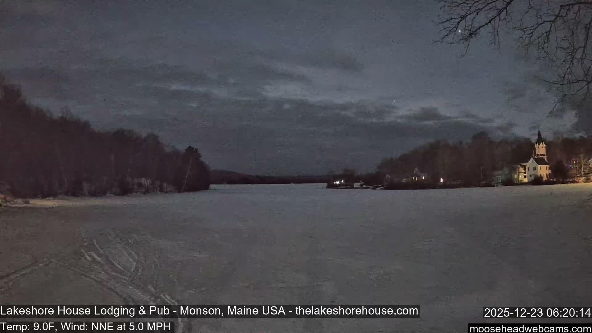 Lake Hebron Live Cam - Monson, Maine, USA