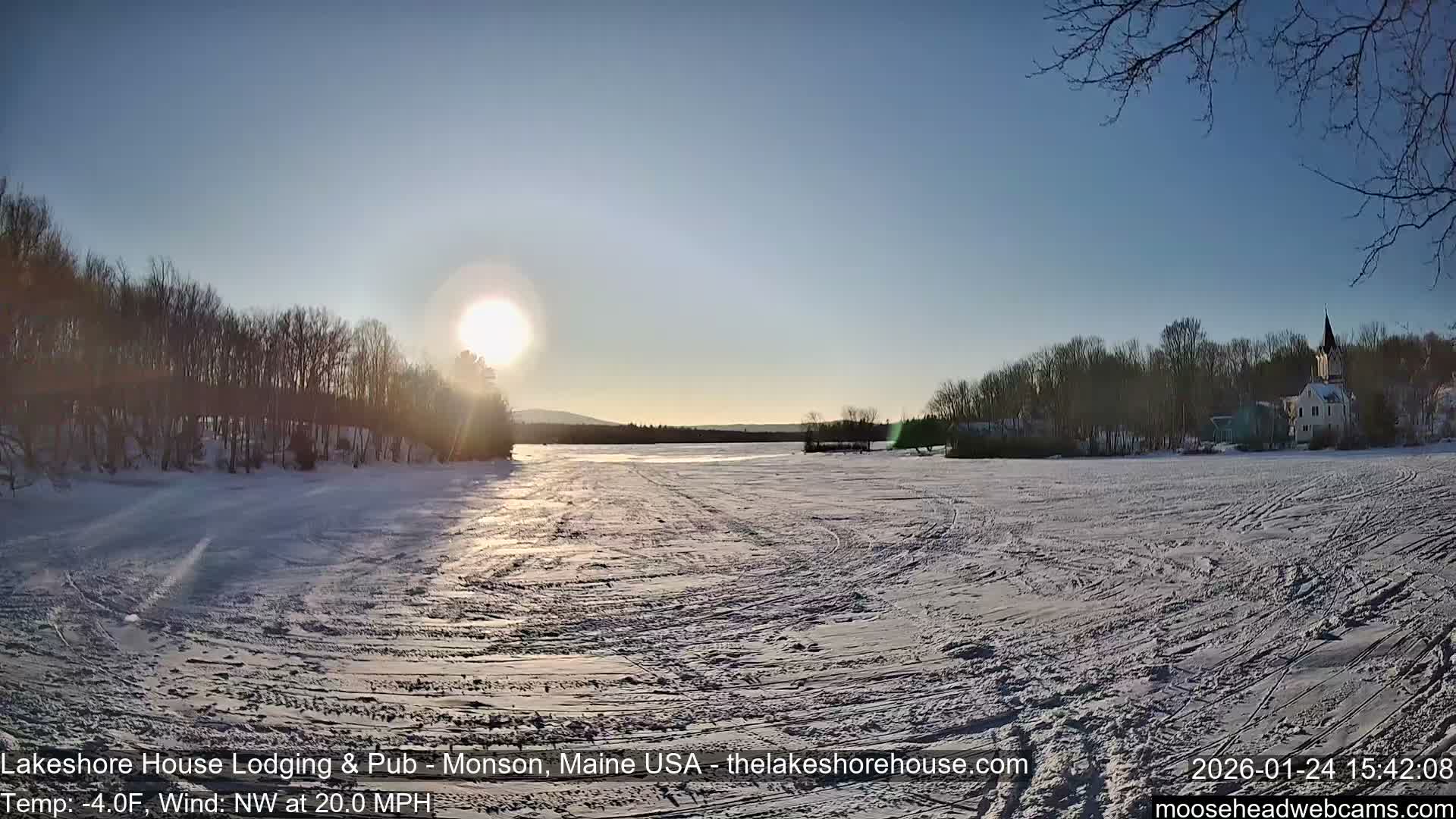 Lake Hebron Live Cam - Monson, Maine, USA